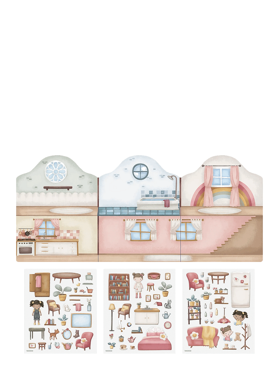 Little Dutch - Re-usable Sticker Booklet Rosa - klistermärken - pink - 3