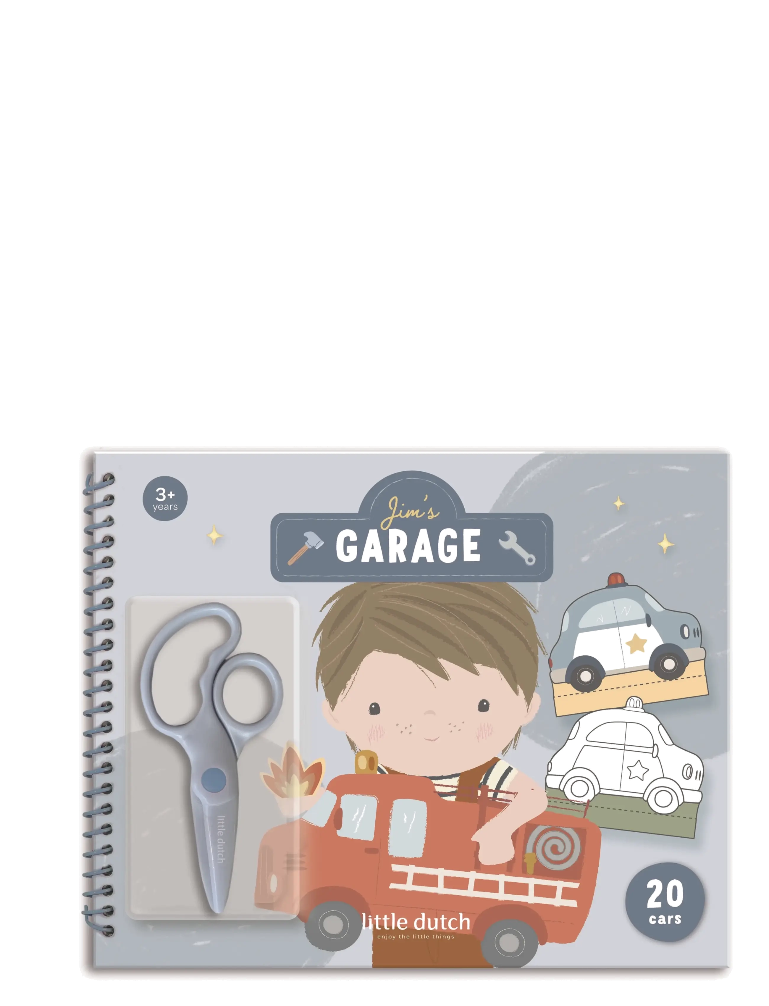 Little Dutch Book with scissor Jim - Rita - BLUE / blue