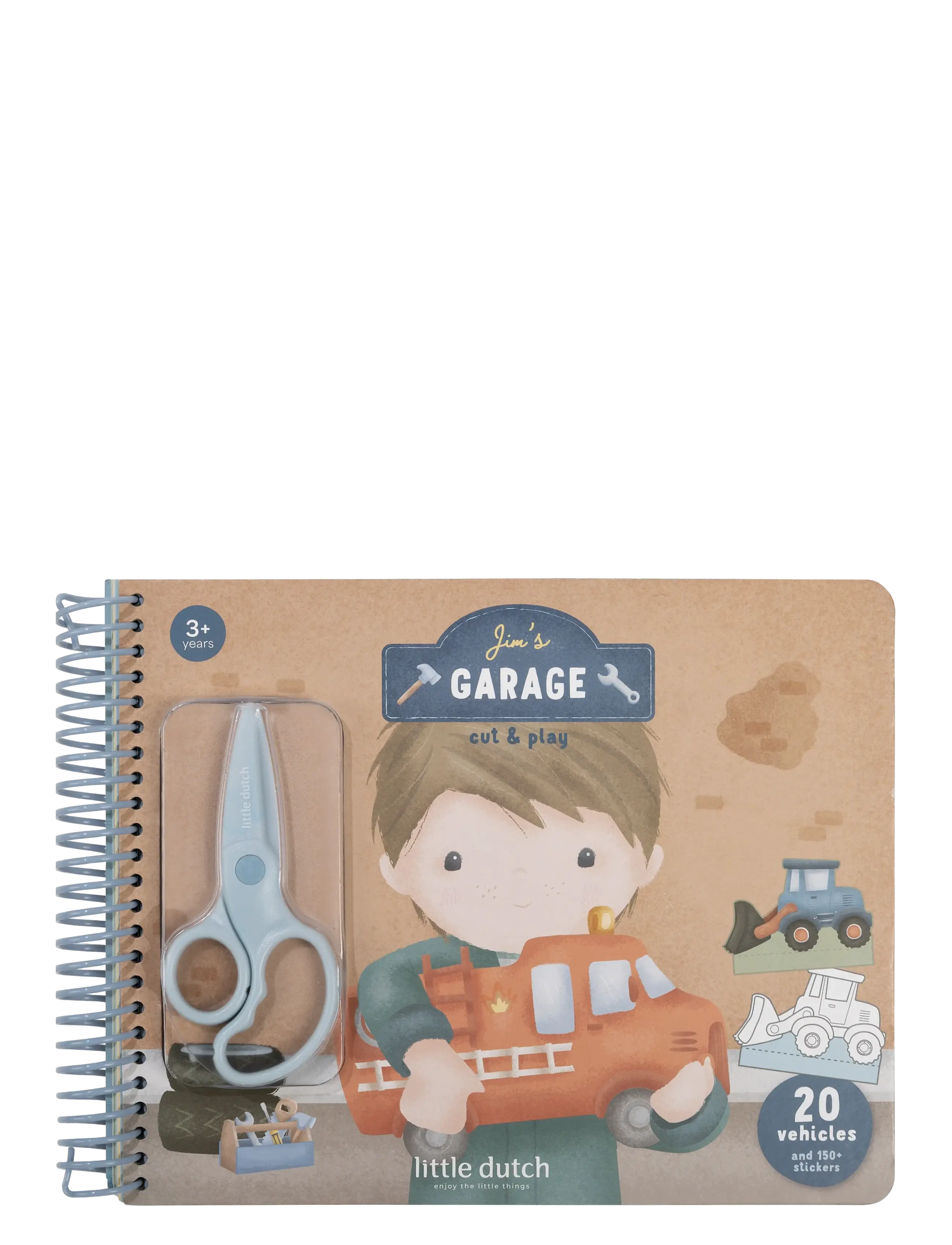Little Dutch - Book with scissor Jim - målar- & pysselböcker - blue - 2