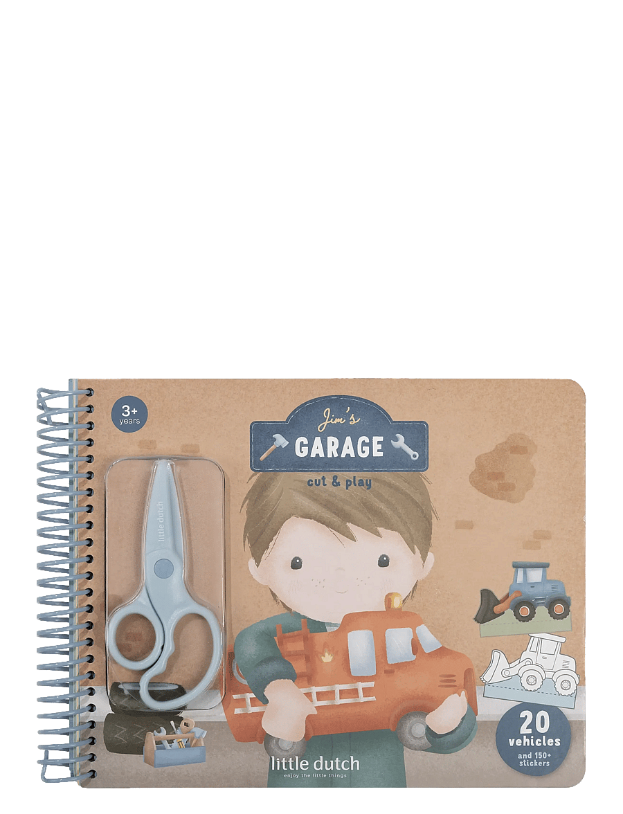 Little Dutch - Book with scissor Jim - målar- & pysselböcker - blue - 2