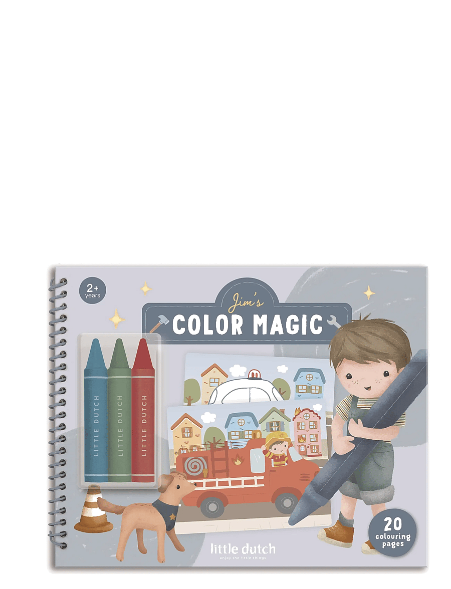 Little Dutch - Colour Magic Book Jim - målar- & pysselböcker - blue - 0