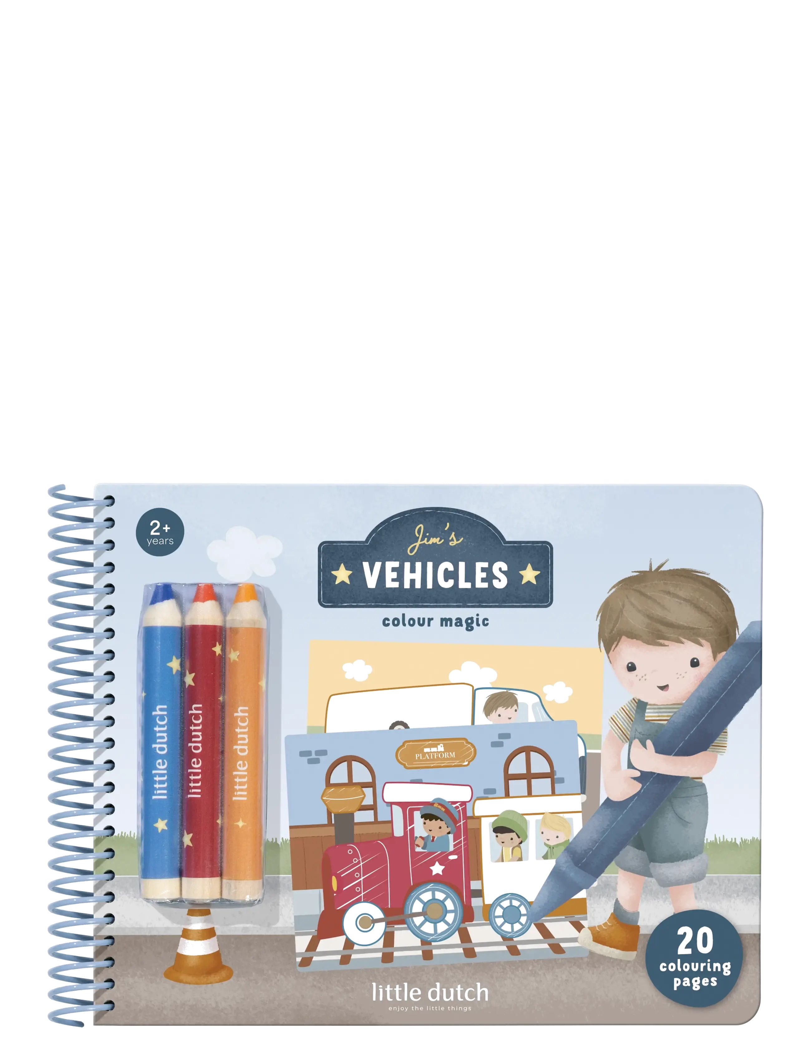 Little Dutch - Colour Magic Book Jim - målar- & pysselböcker - blue - 2