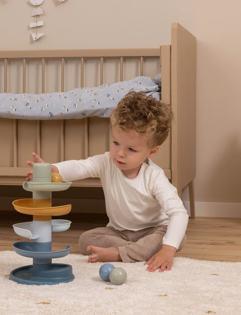 Little Dutch - Little Dutch - Baby Roll Ball - Blå - interaktivt legetøj - blue - 0