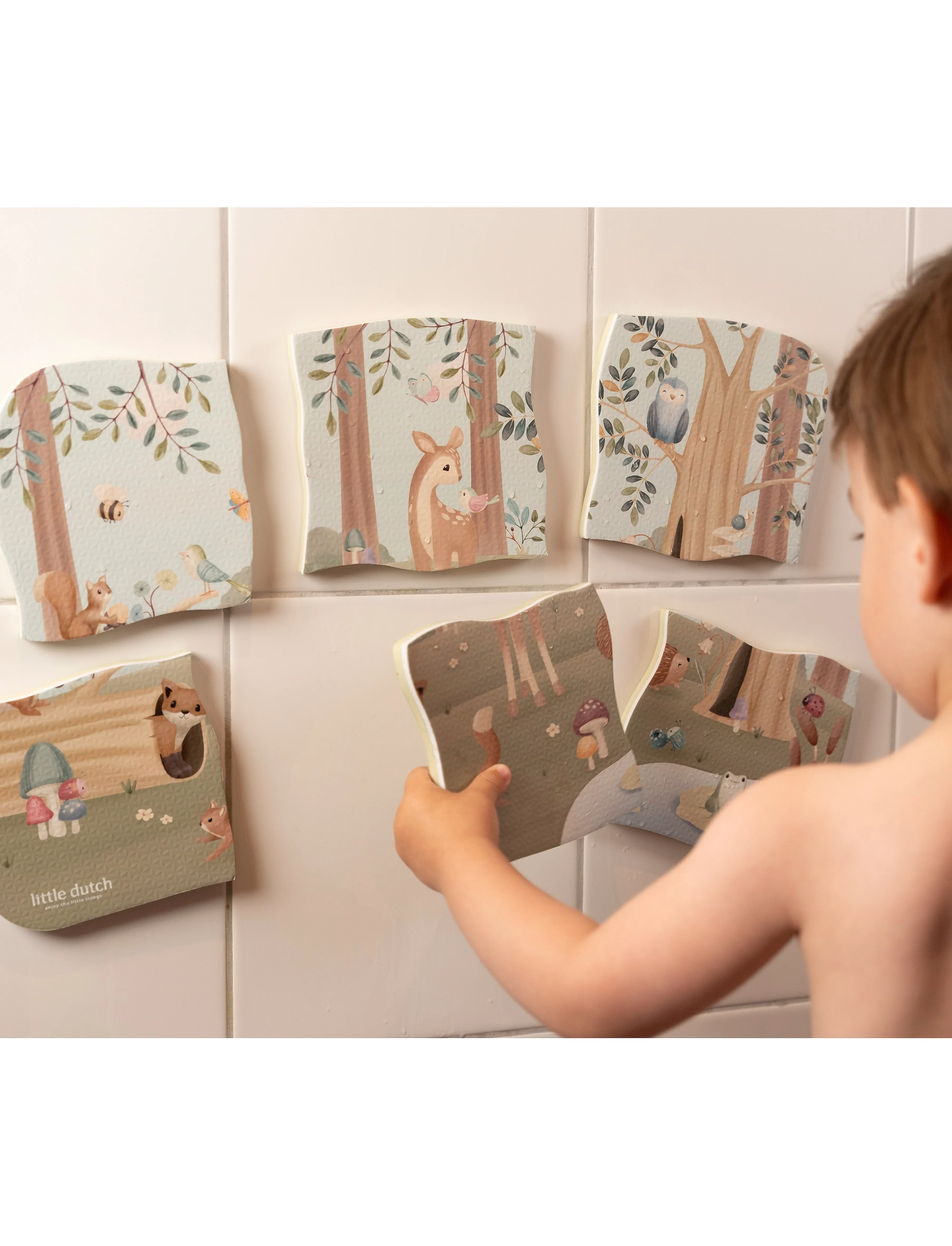 Little Dutch Forest Friends Bath Puzzle, Børn, Classic Puslespil, Multi/mønstret, Str: ONE SIZE