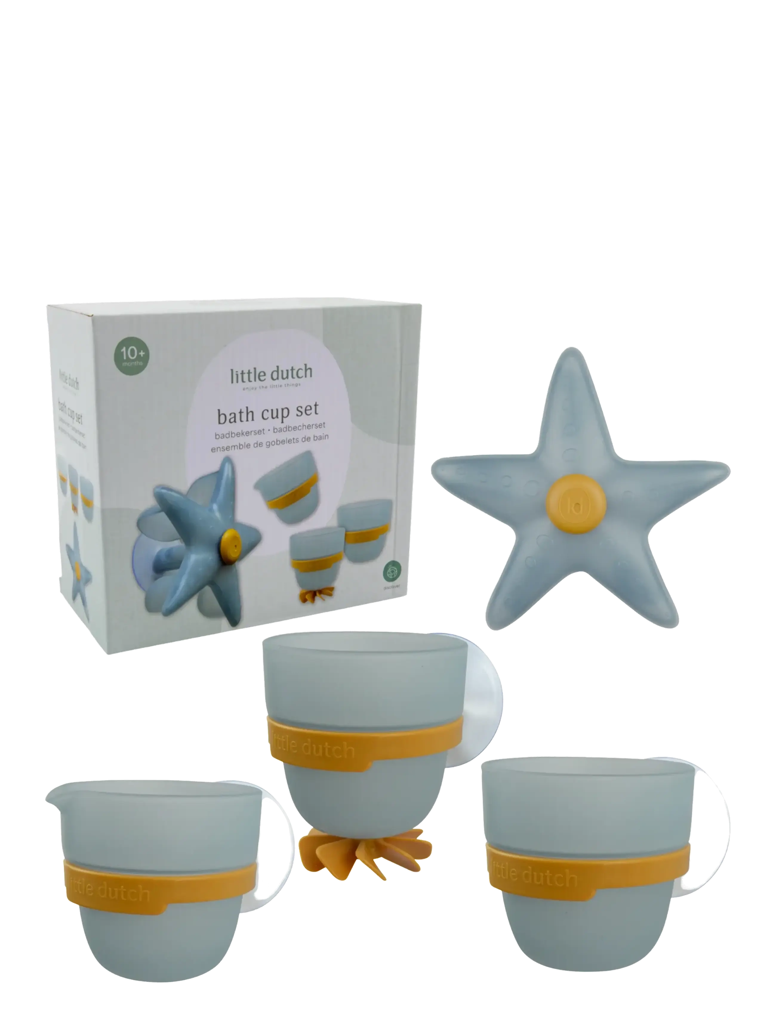 Little Dutch Bath Play Cups Starfish, One Size, Blue, Bath & Water Legetøj > Bath Legetøj, Børn