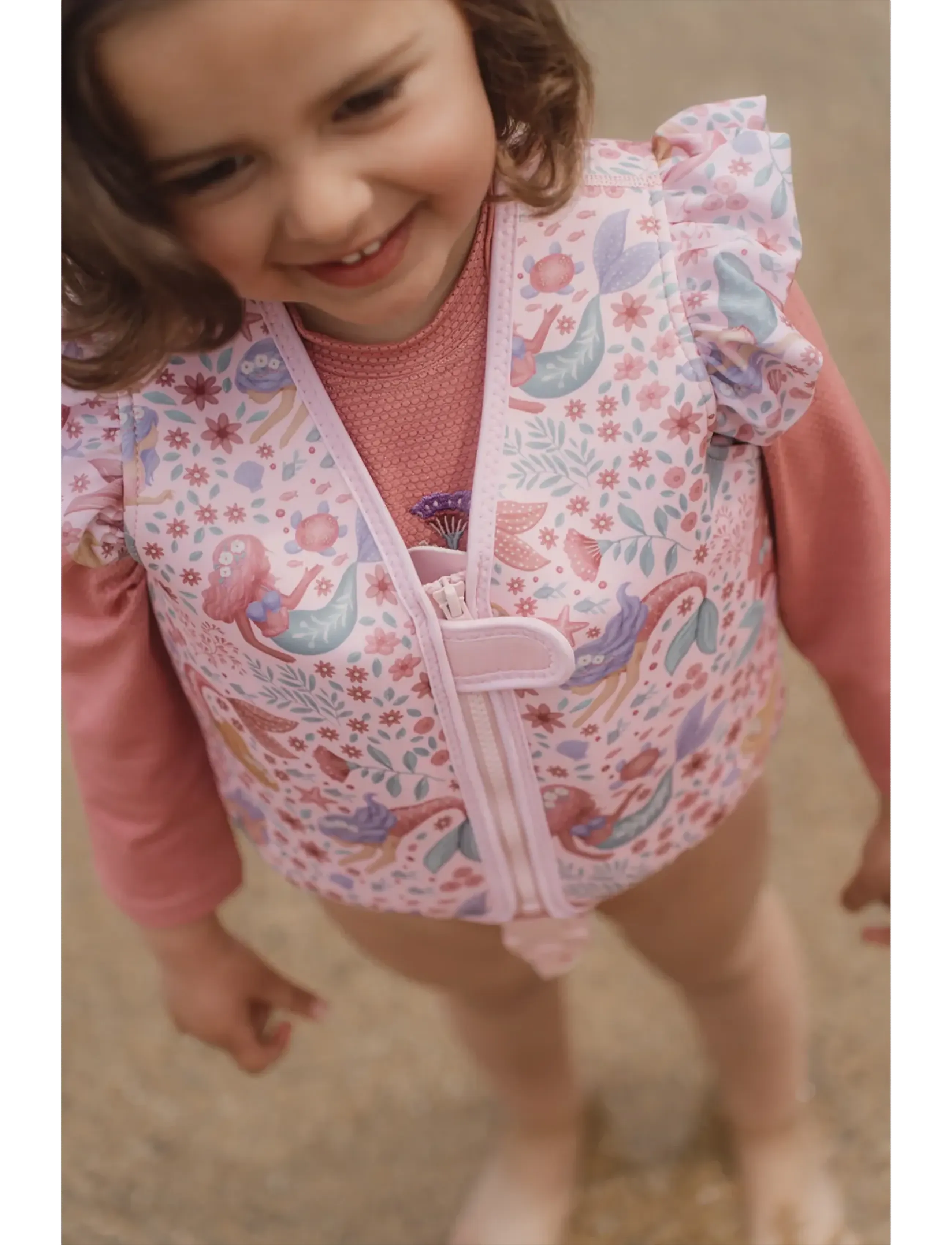 Little Dutch Little Dutch - Svømmevest 2-3 år Dreamy Mermaid - Badetøj - PINK / pink/rose