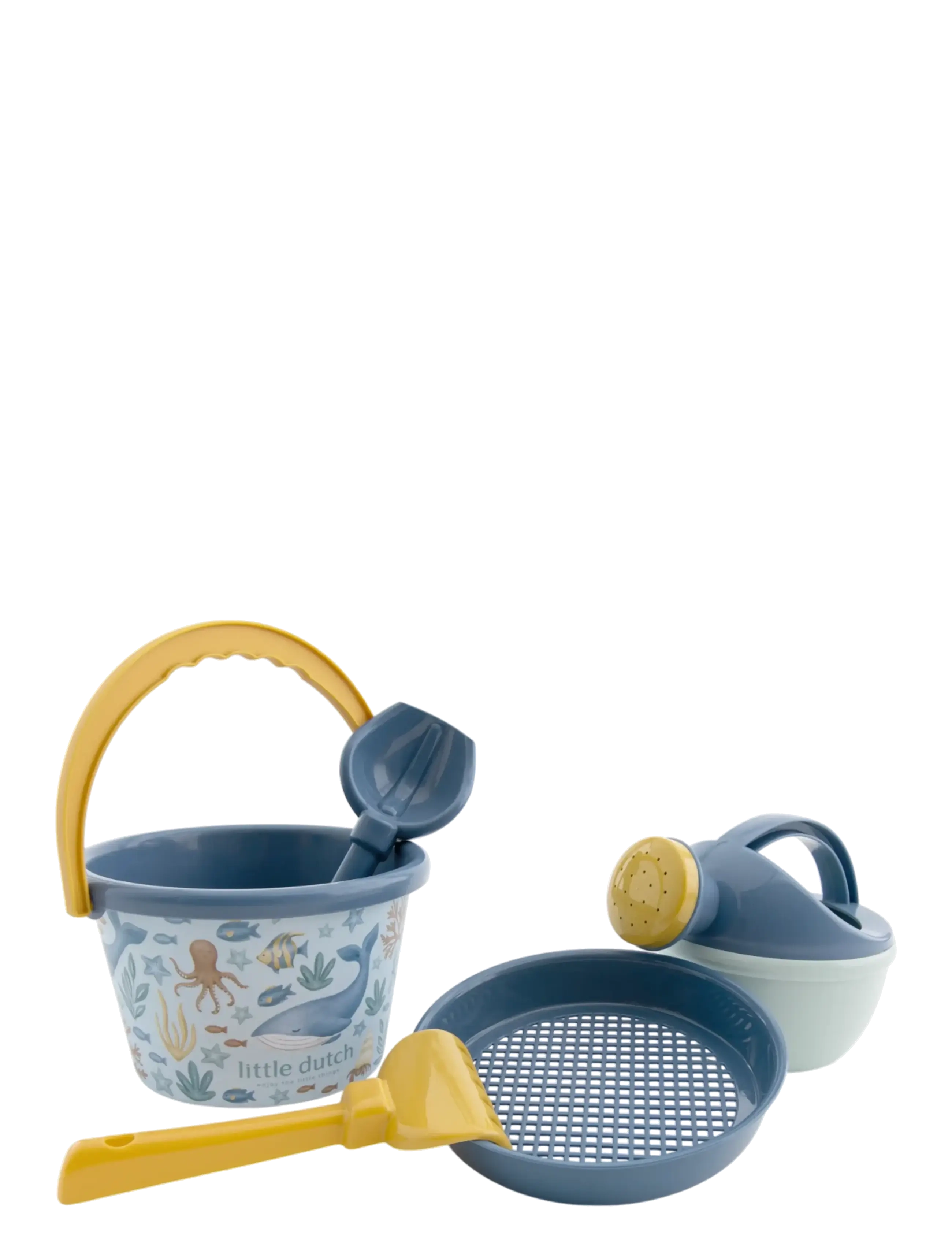 Little Dutch - Little Dutch - Spande-sæt 9,5cm 5 dele Ocean World - sandlegetøj - blue - 2