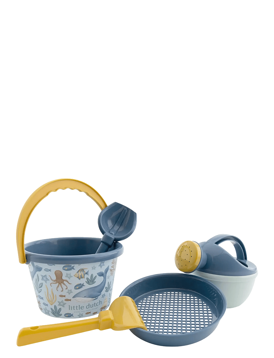 Little Dutch - Little Dutch - Spande-sæt 9,5cm 5 dele Ocean World - sandleksaker - blue - 2