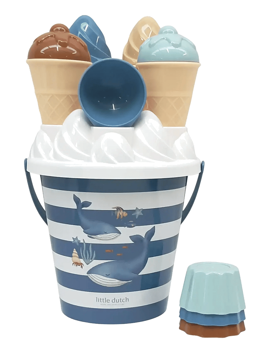 Little Dutch - Little Dutch - Isvaffel spande-sæt 14 dele Ocean World - blue - 1