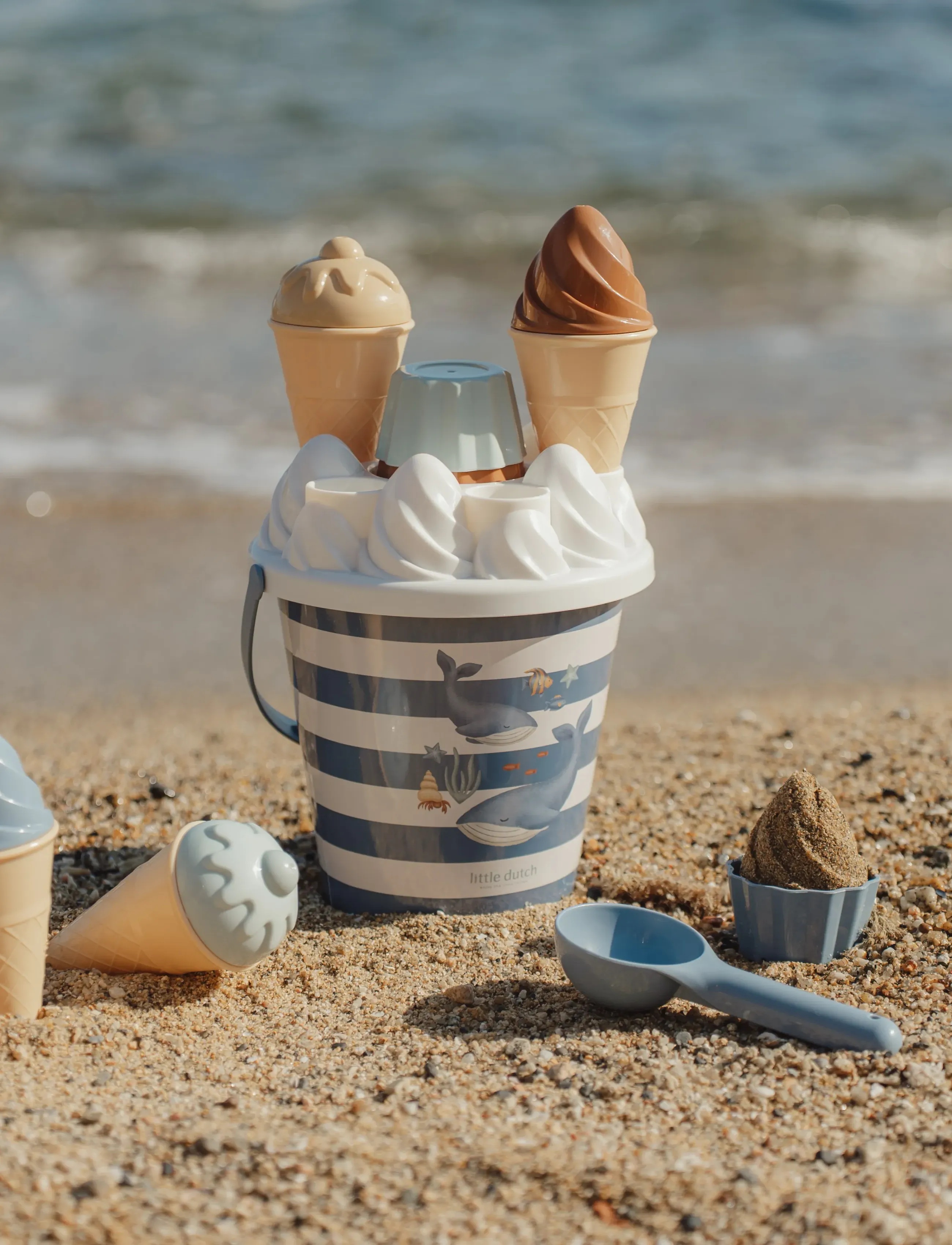 Little Dutch - Little Dutch - Isvaffel spande-sæt 14 dele Ocean World - blue - 4