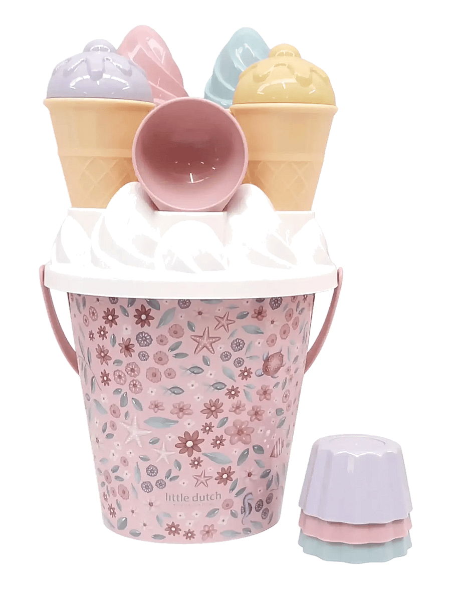 Little Dutch - Little Dutch - Isvaffel spande-sæt 14 dele Dreamy Mermaid - pink - 1