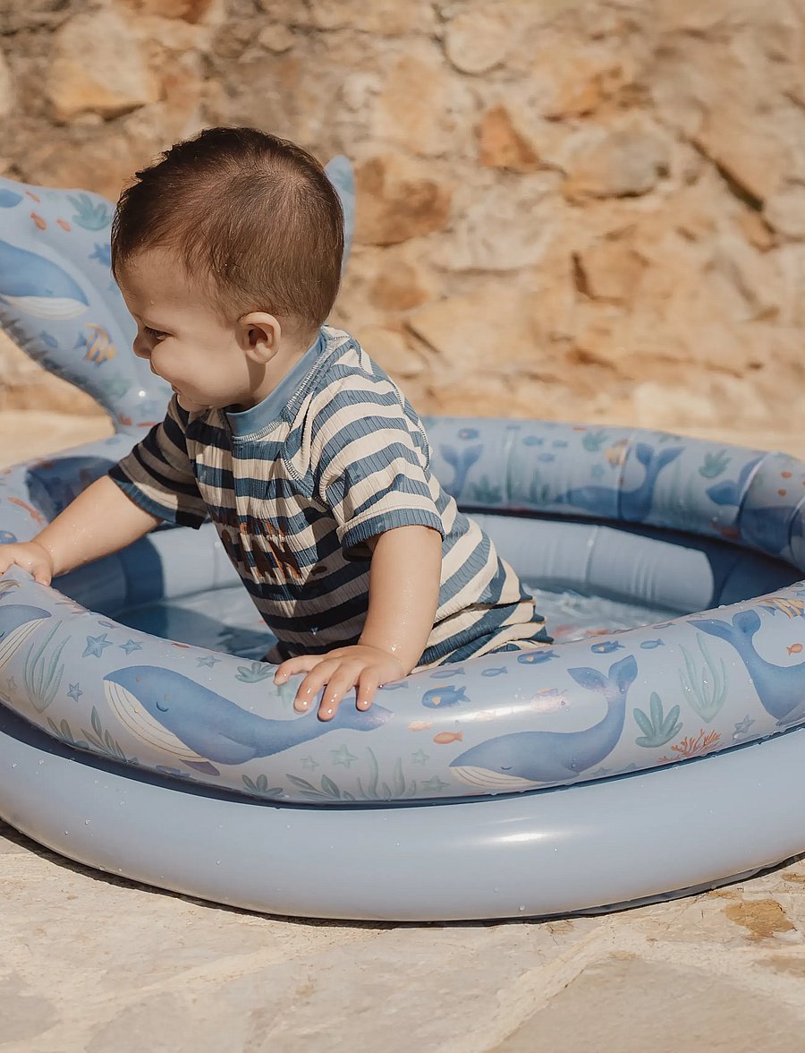 Little Dutch - Little Dutch - Pool 80cm m. hale Ocean World - blue - 0