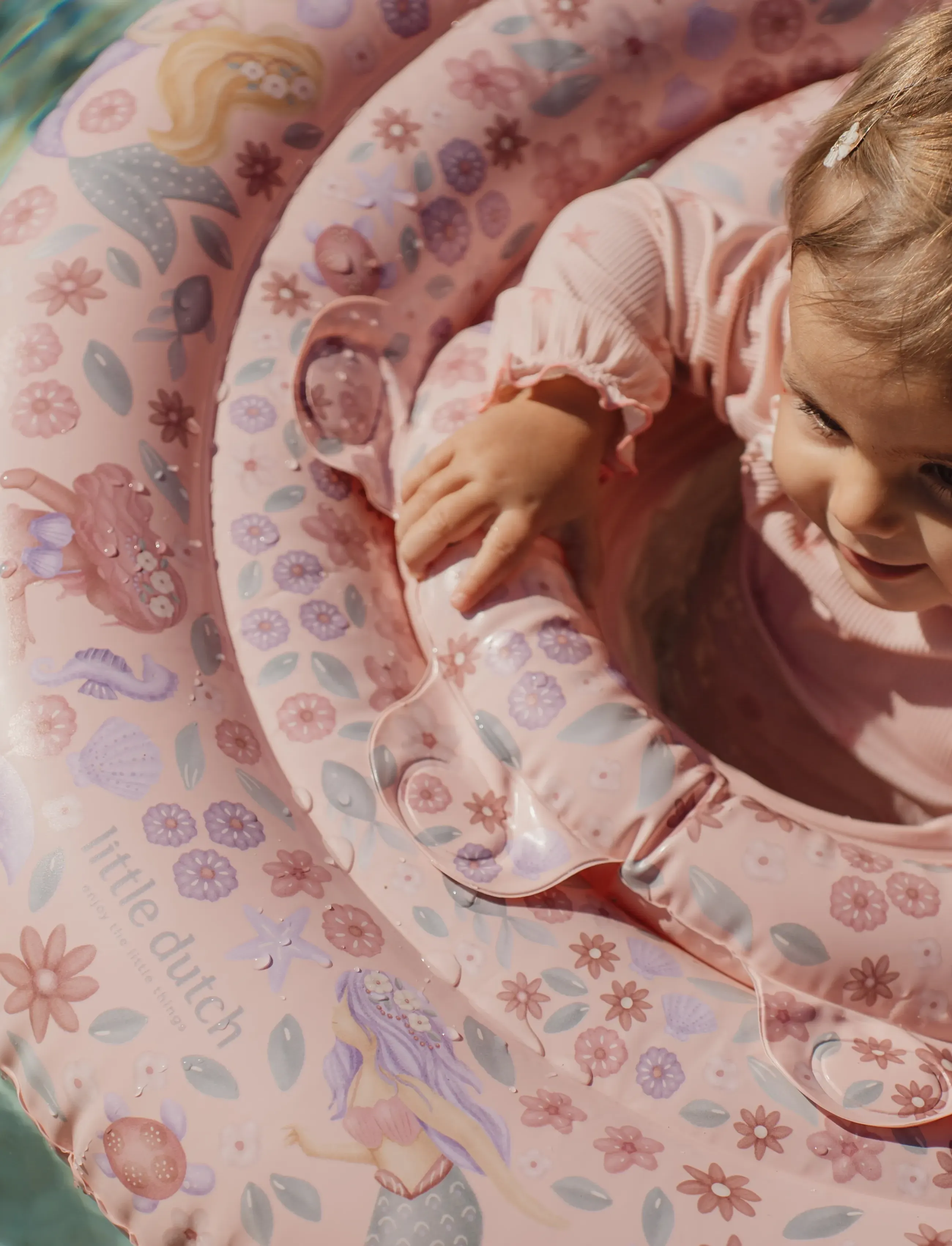 Little Dutch - Baby-Badering Dreamy Mermaid, Børn, Bath Rings & Bath Mattresses, Pink, Str: ONE SIZE