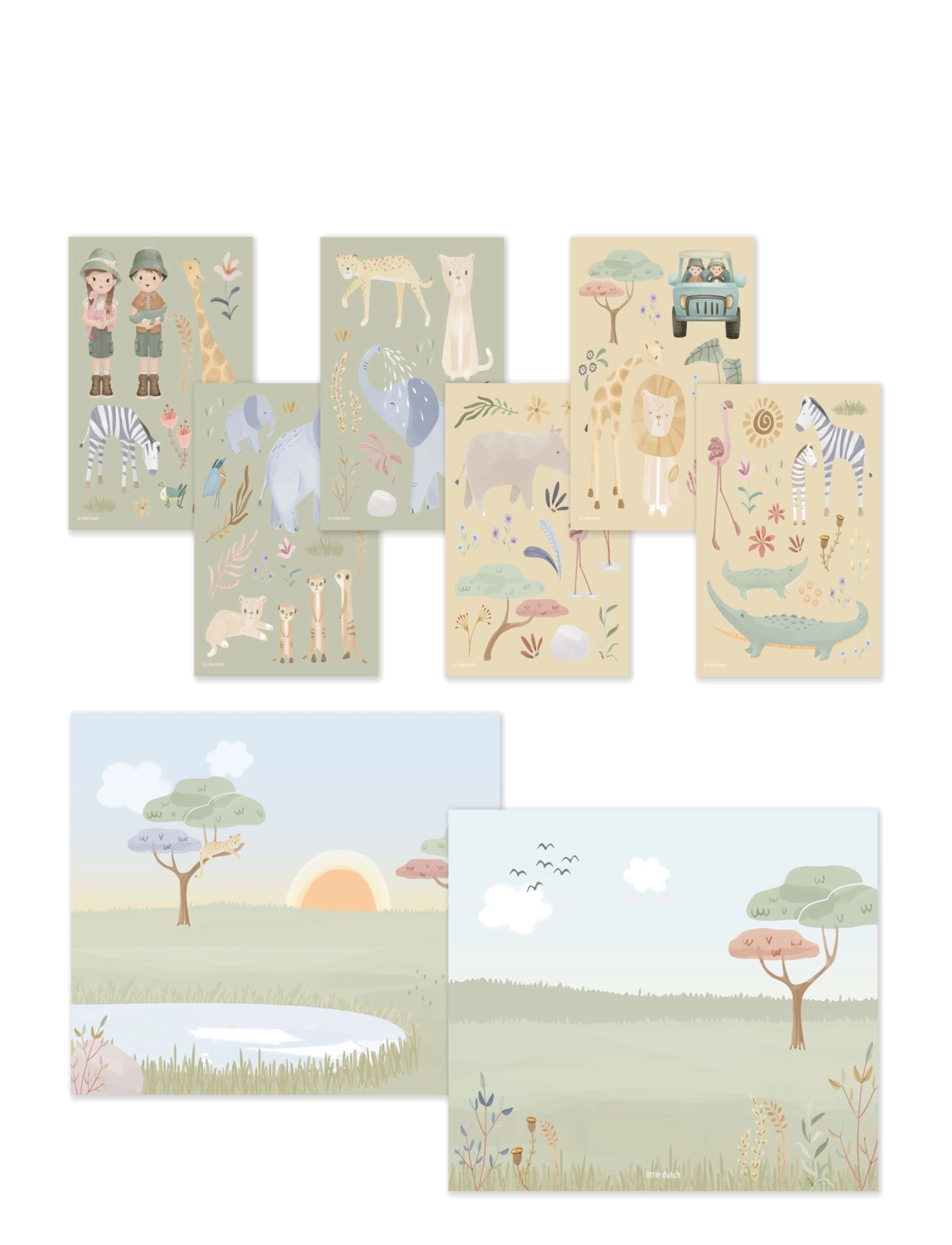 Little Dutch - Little Dutch - Sticker - Safari Friends - green - 3
