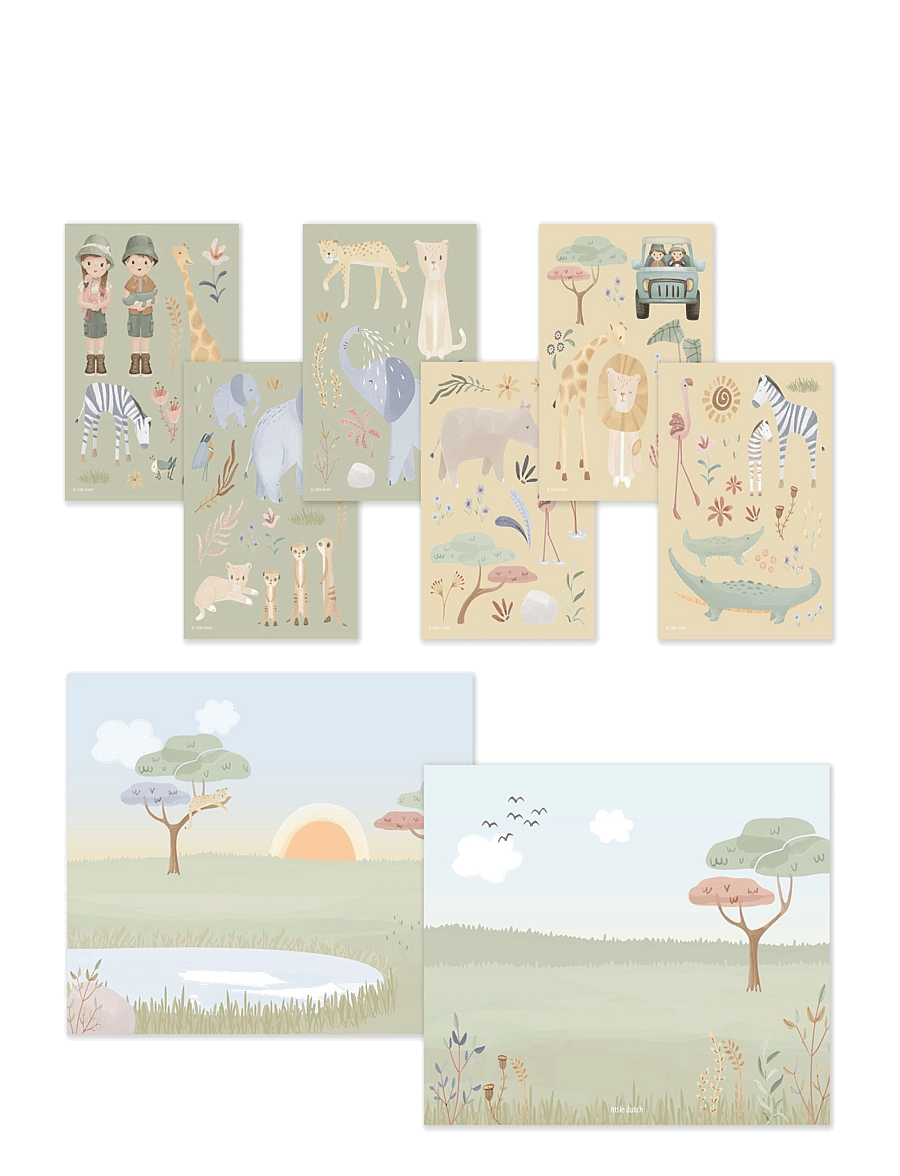Little Dutch - Little Dutch - Sticker - Safari Friends - klistermärken - green - 3