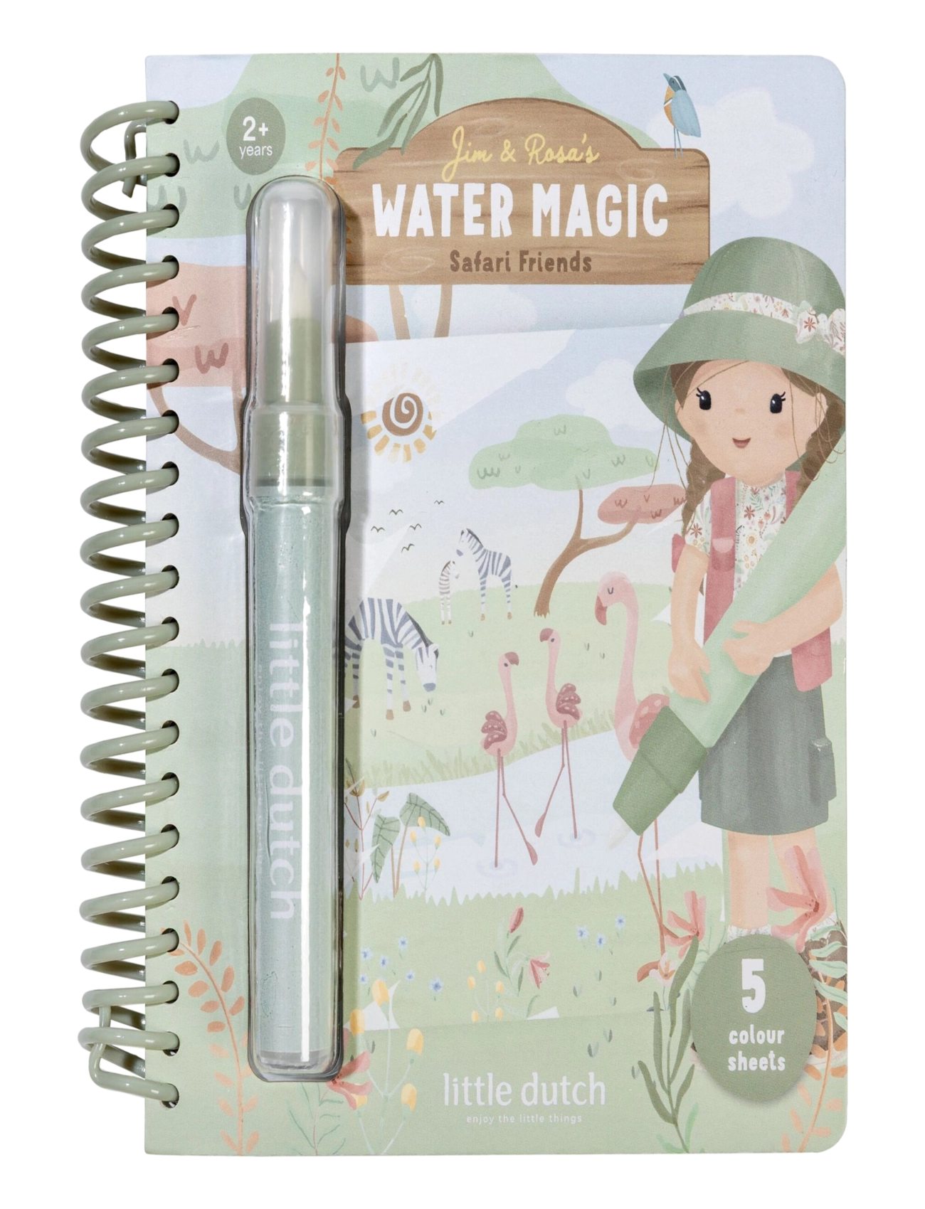 Little Dutch Little Dutch - Water Reveal Book Rosa Safari - Inomhus leksaker - GREEN / green