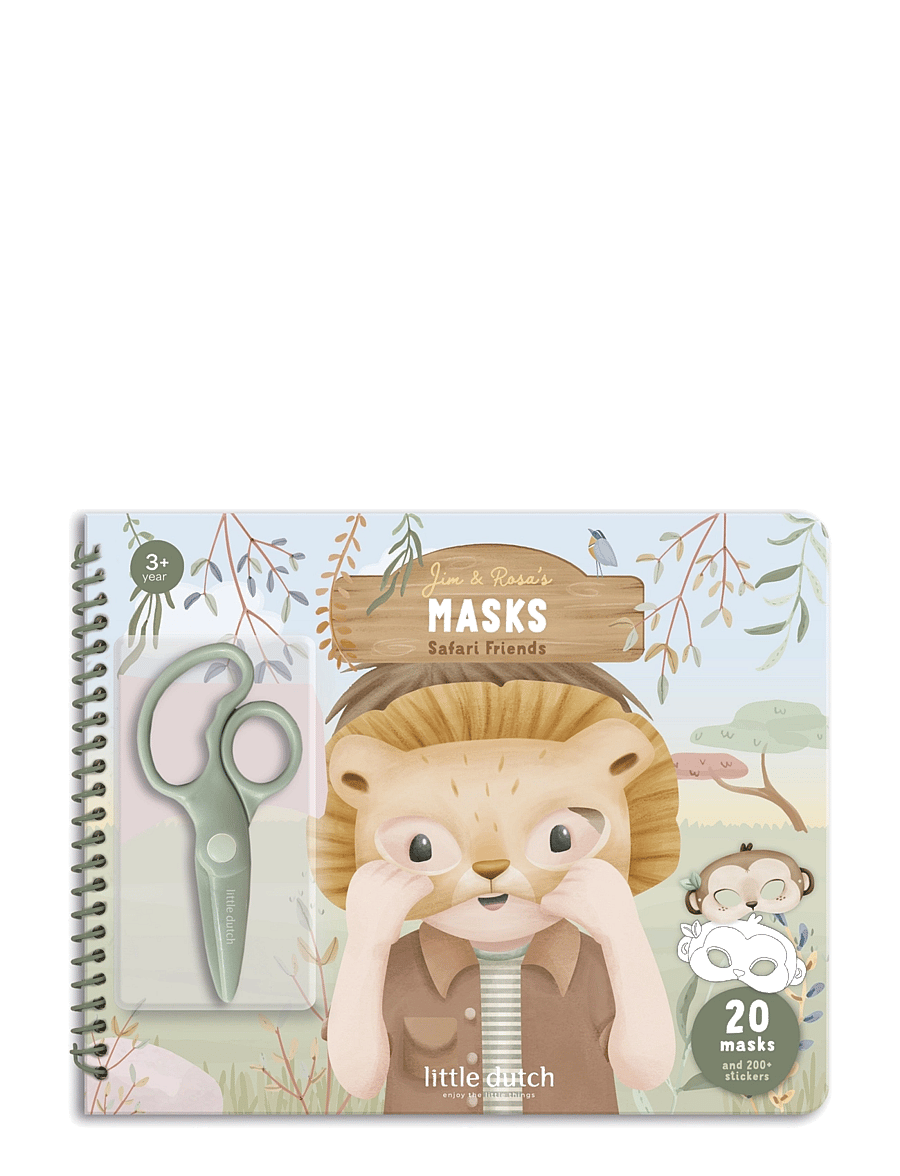 Little Dutch - Little Dutch - Book With Scissor - Safari Friends - klistermärken - green - 0