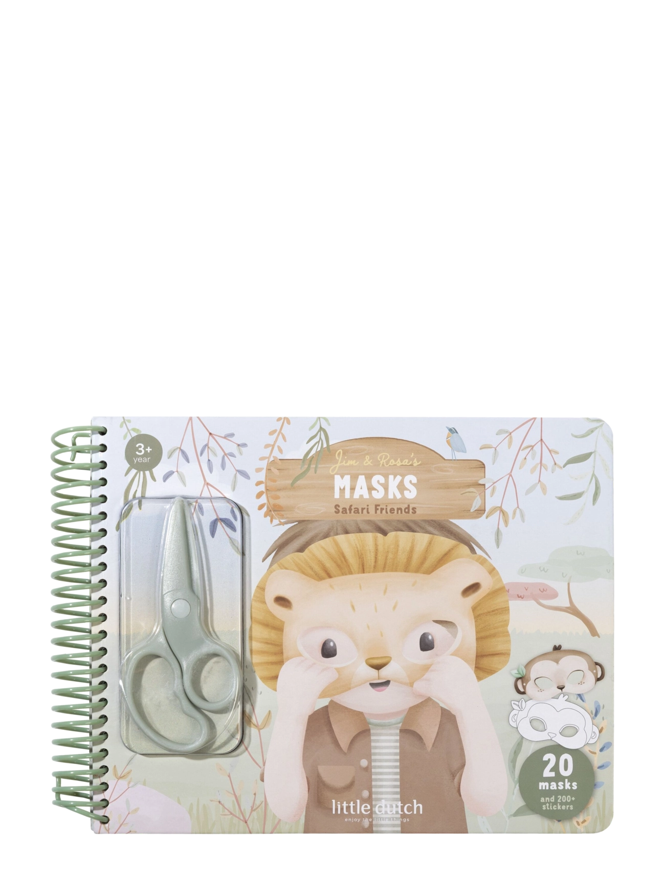 Little Dutch - Little Dutch - Book With Scissor - Safari Friends - green - 1