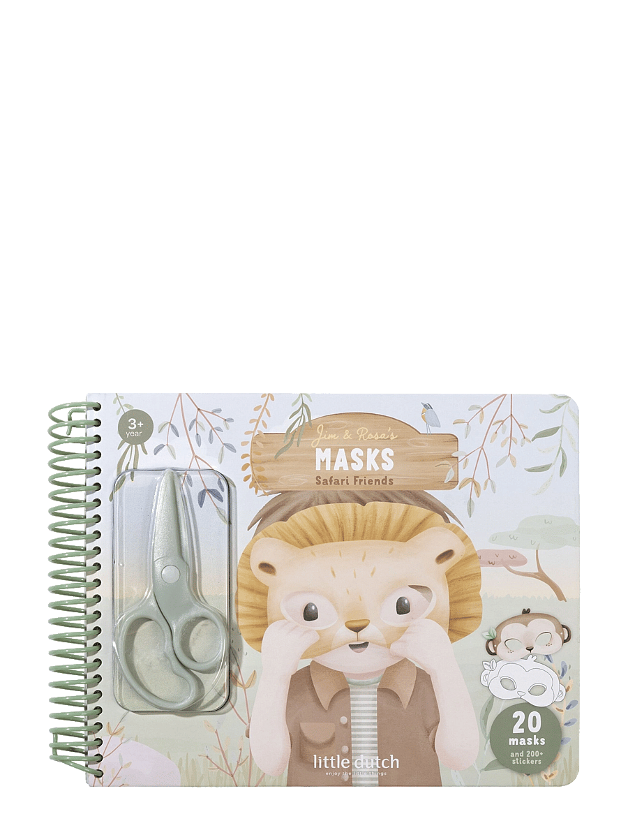 Little Dutch - Little Dutch - Book With Scissor - Safari Friends - klistermärken - green - 1
