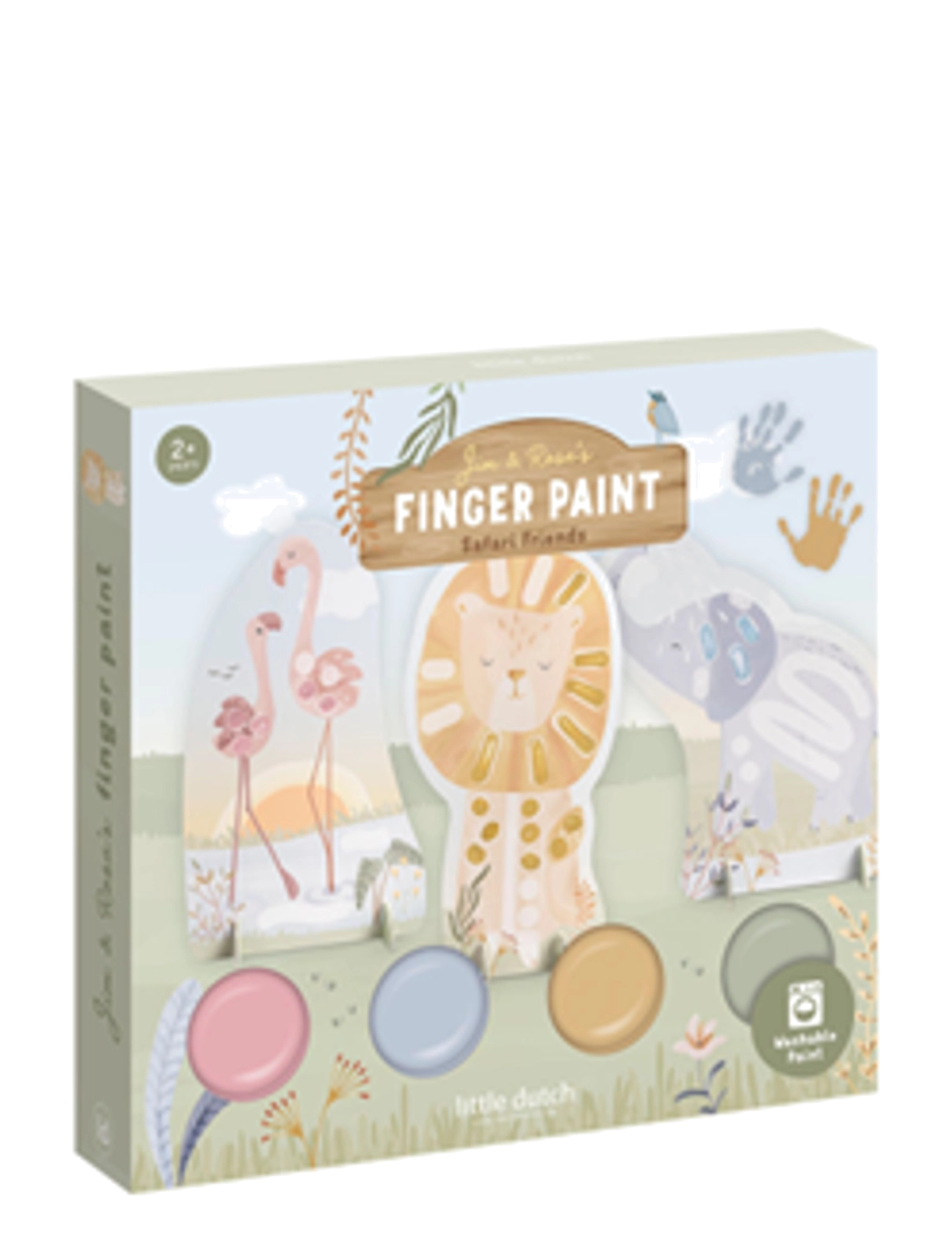 Little Dutch Little Dutch - Fingerpaint - Safari Friends - Malinger - GREEN / green