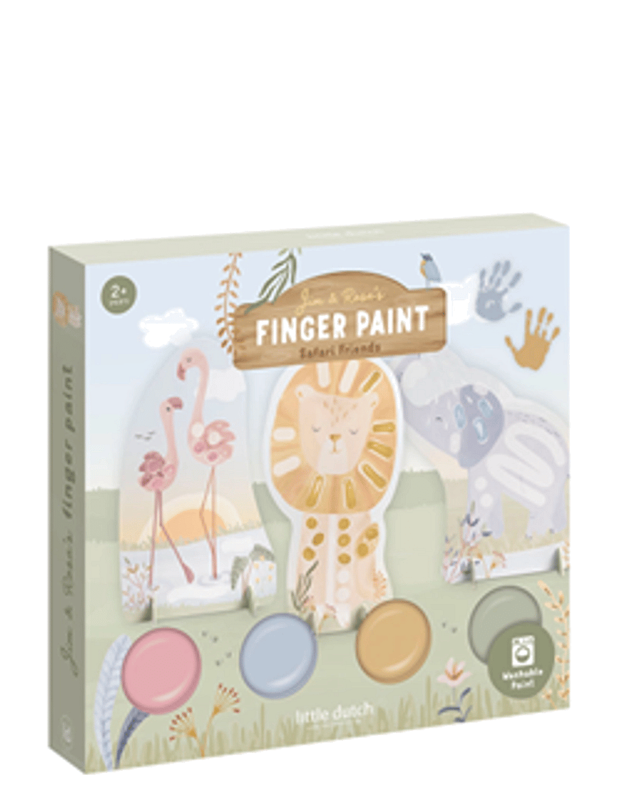 Little Dutch - Little Dutch - Fingerpaint - Safari Friends - maling - green - 0