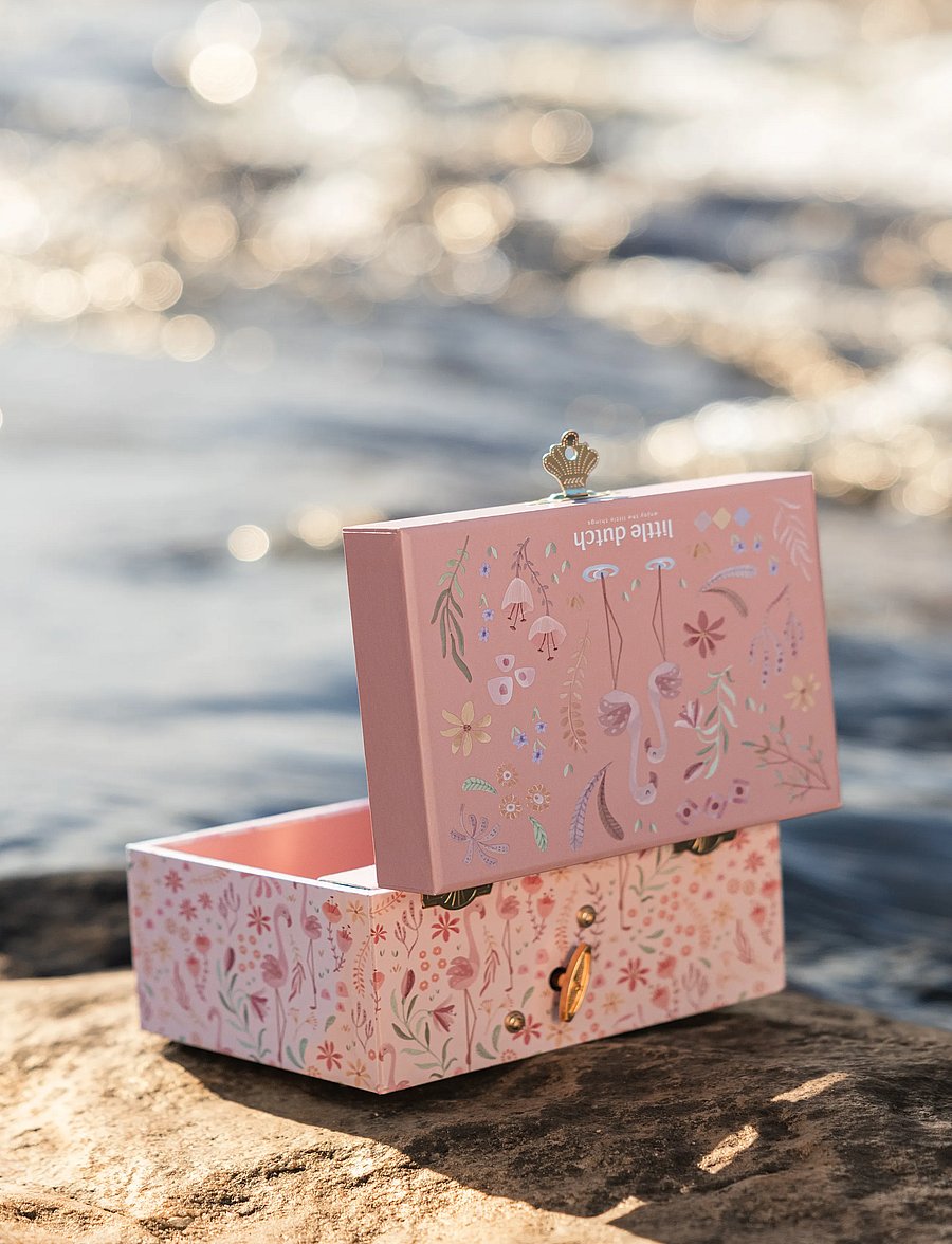Little Dutch - Little Dutch - Musical Jewellery Box Flamingo - Safari Friends - smyckeskrin - pink - 0