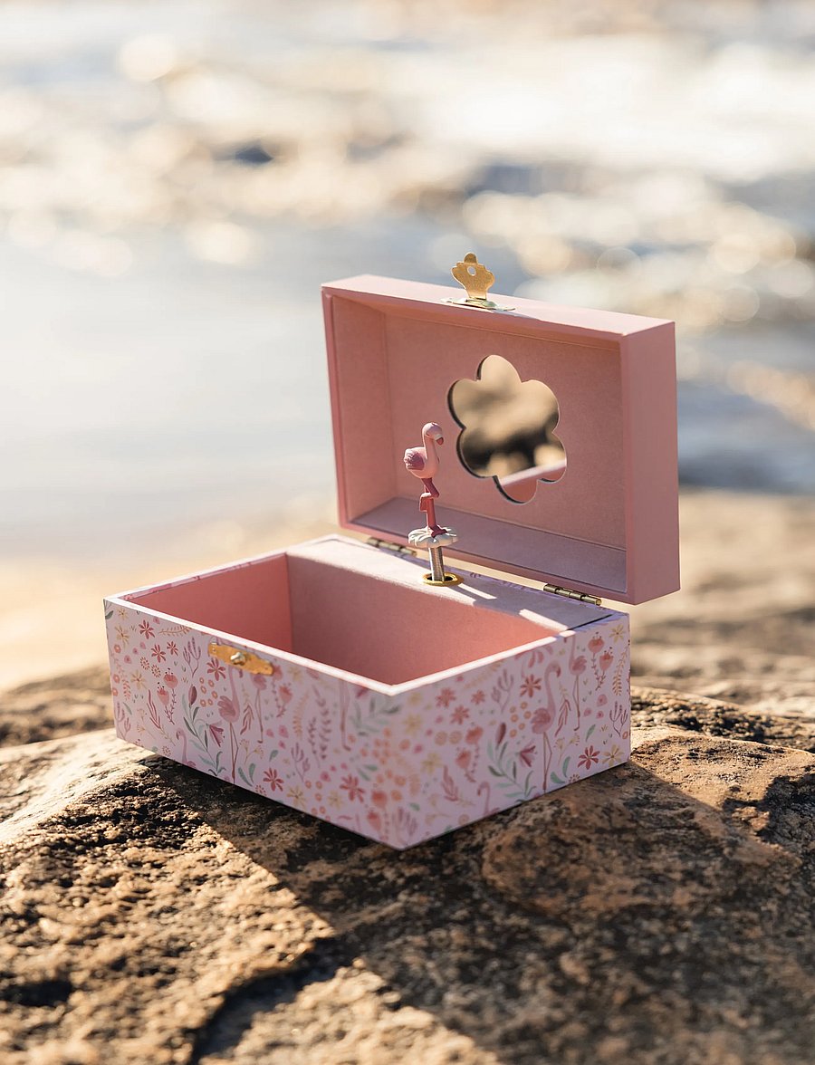 Little Dutch - Little Dutch - Musical Jewellery Box Flamingo - Safari Friends - smyckeskrin - pink - 3
