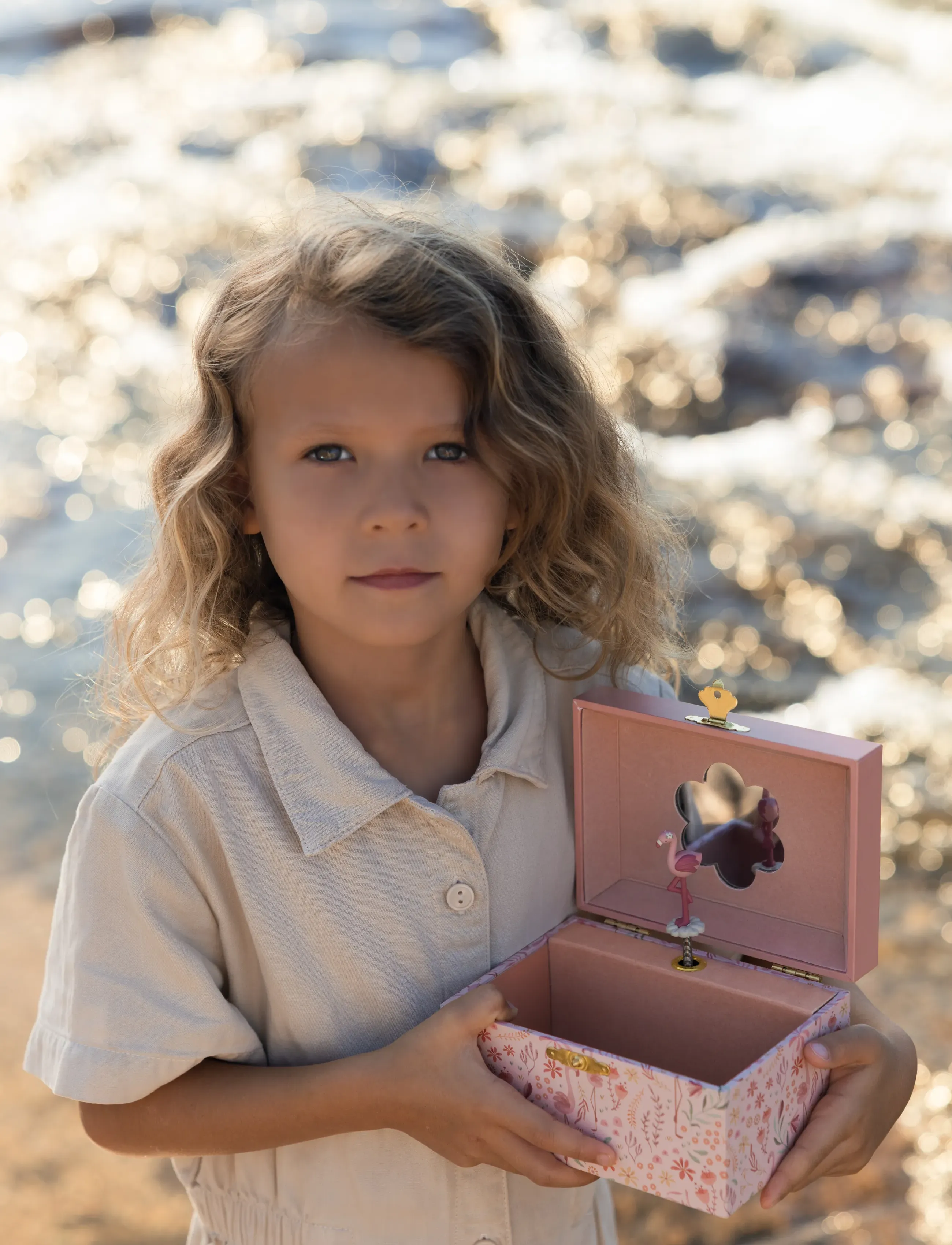 Little Dutch - Little Dutch - Musical Jewellery Box Flamingo - Safari Friends - smyckeskrin - pink - 4