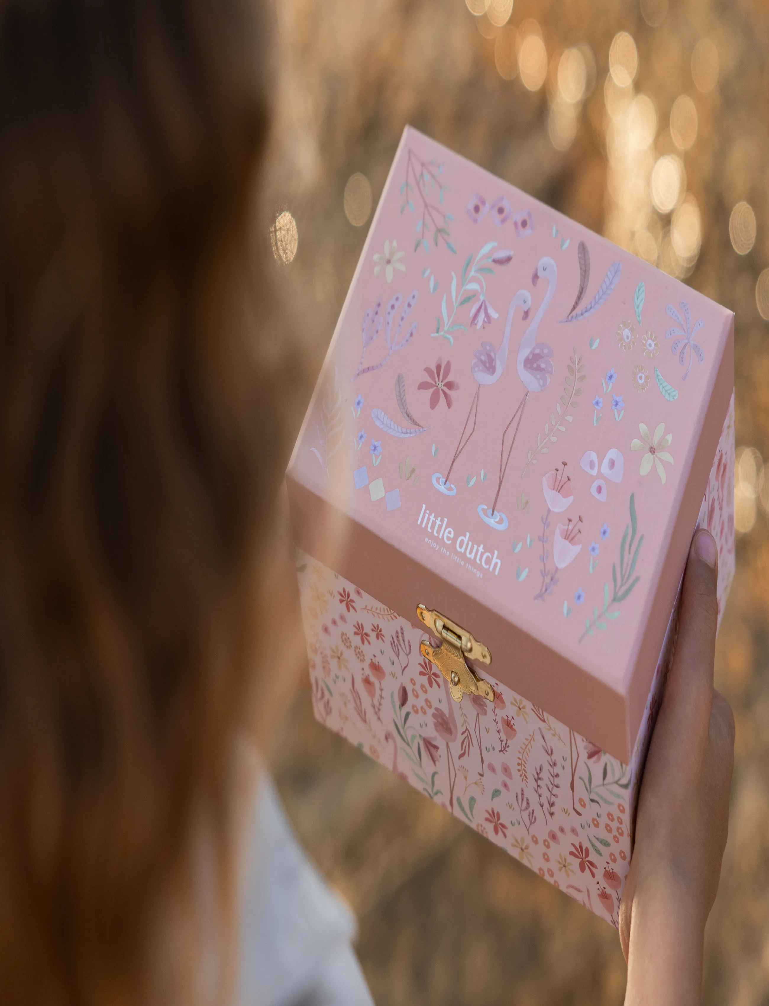 Little Dutch - Little Dutch - Musical Jewellery Box Flamingo - Safari Friends - smyckeskrin - pink - 5