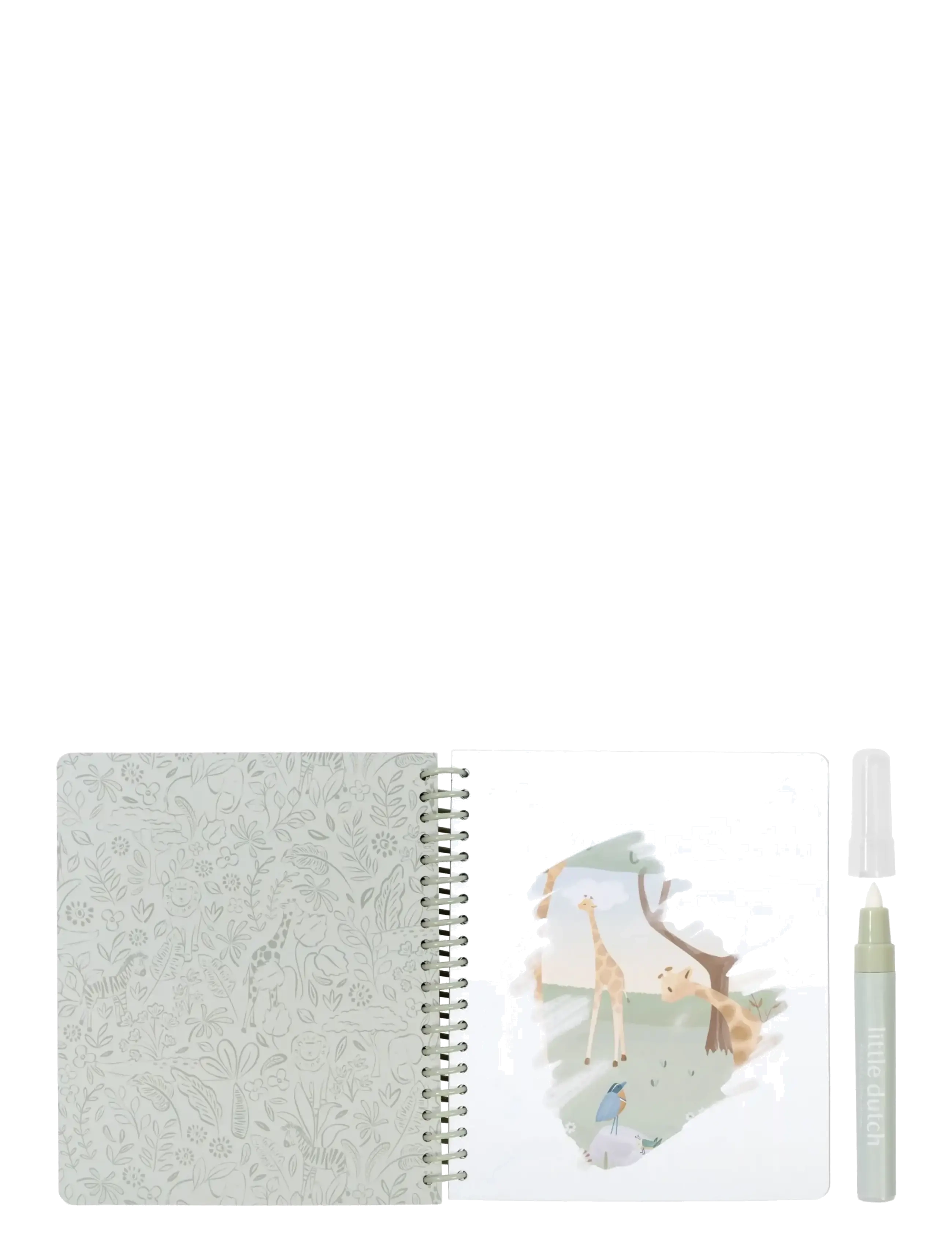 Little Dutch - Little Dutch - Water Reveal Book Jim Safari - male- & kreabøger - green - 3