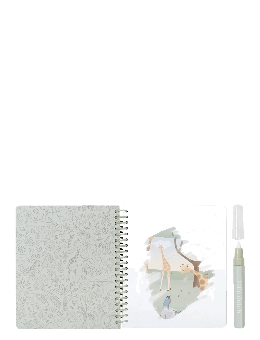 Little Dutch - Little Dutch - Water Reveal Book Jim Safari - male- & kreabøger - green - 3