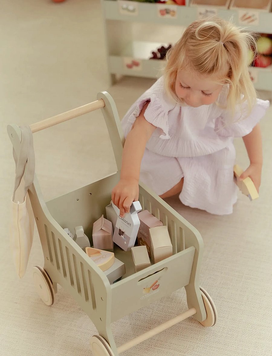 Little Dutch - Shopping trolley - marknadsstånd - green - 0