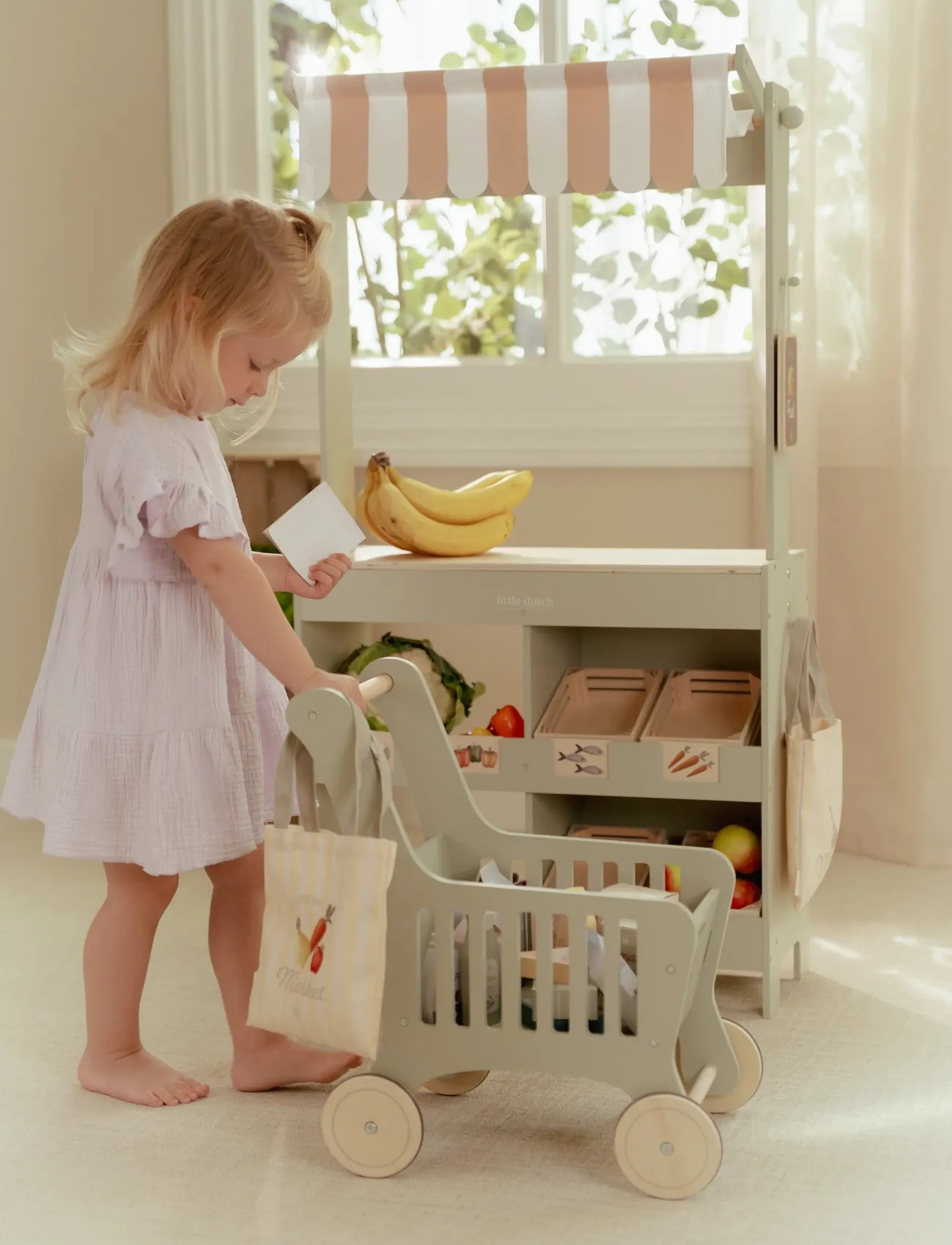 Little Dutch - Shopping trolley - green - 5