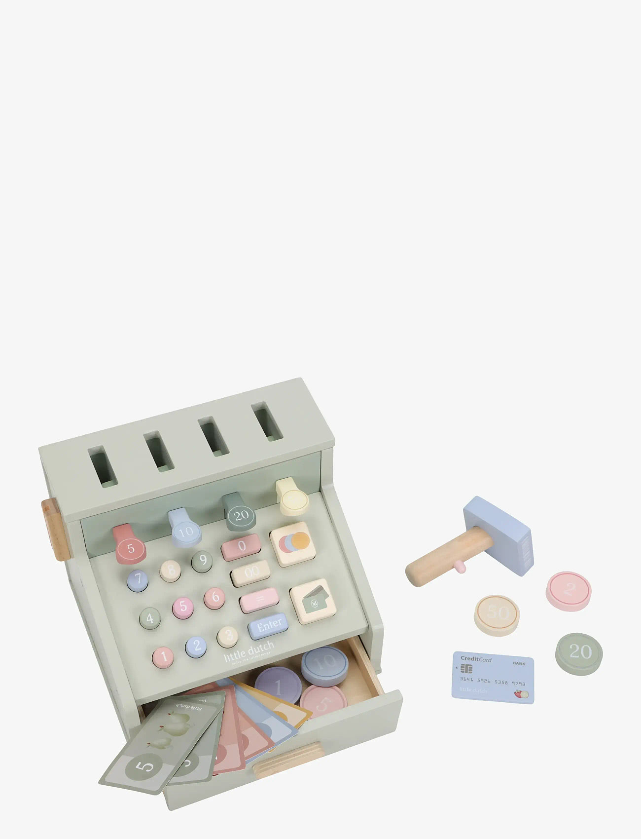 Little Dutch - Little Dutch - Cashregister FSC - legetøjskøbmandsboder - green - 2