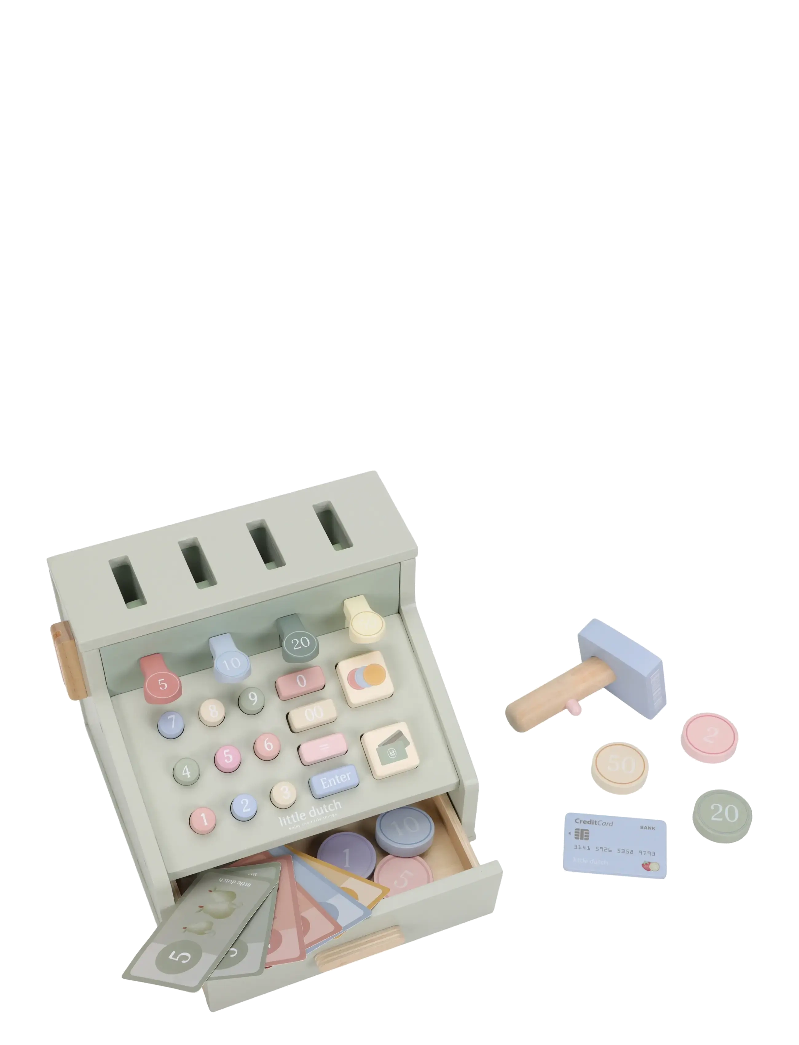 Little Dutch - Little Dutch - Cashregister FSC - legetøjskøbmandsboder - green - 2