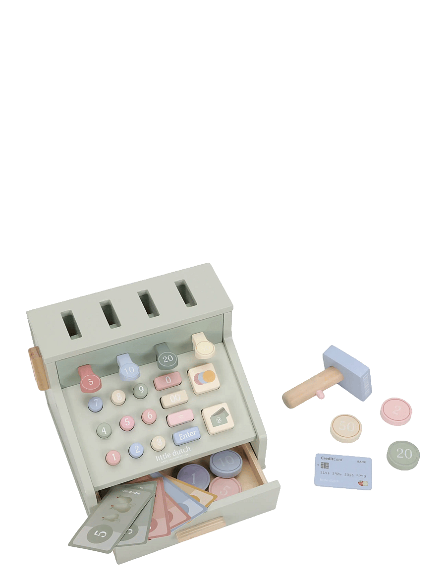 Little Dutch - Little Dutch - Cashregister FSC - legetøjskøbmandsboder - green - 2