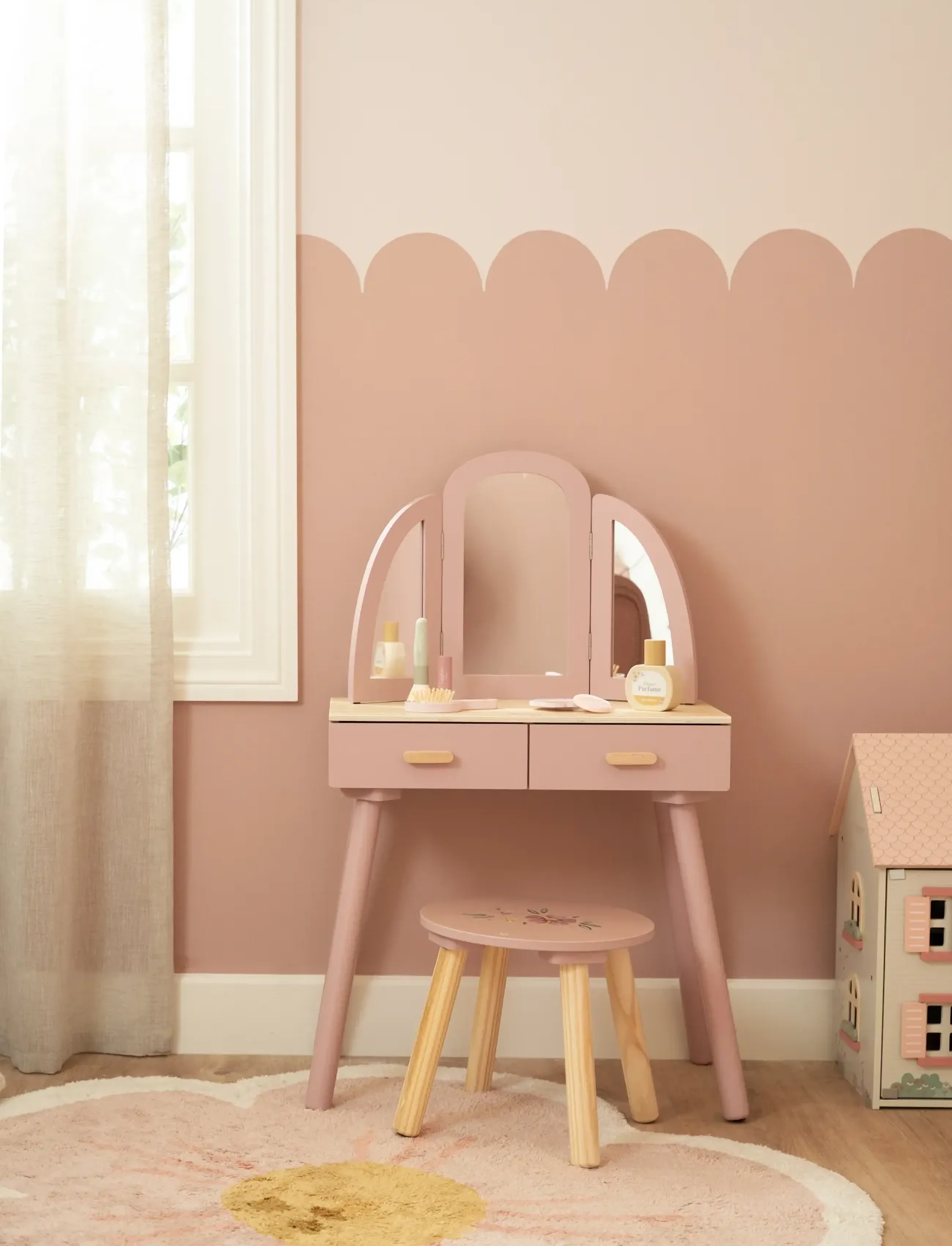 Little Dutch Vanity Table, One Size, Pink, Rollespil > Falsk Makeup Og Tilbehør, Børn