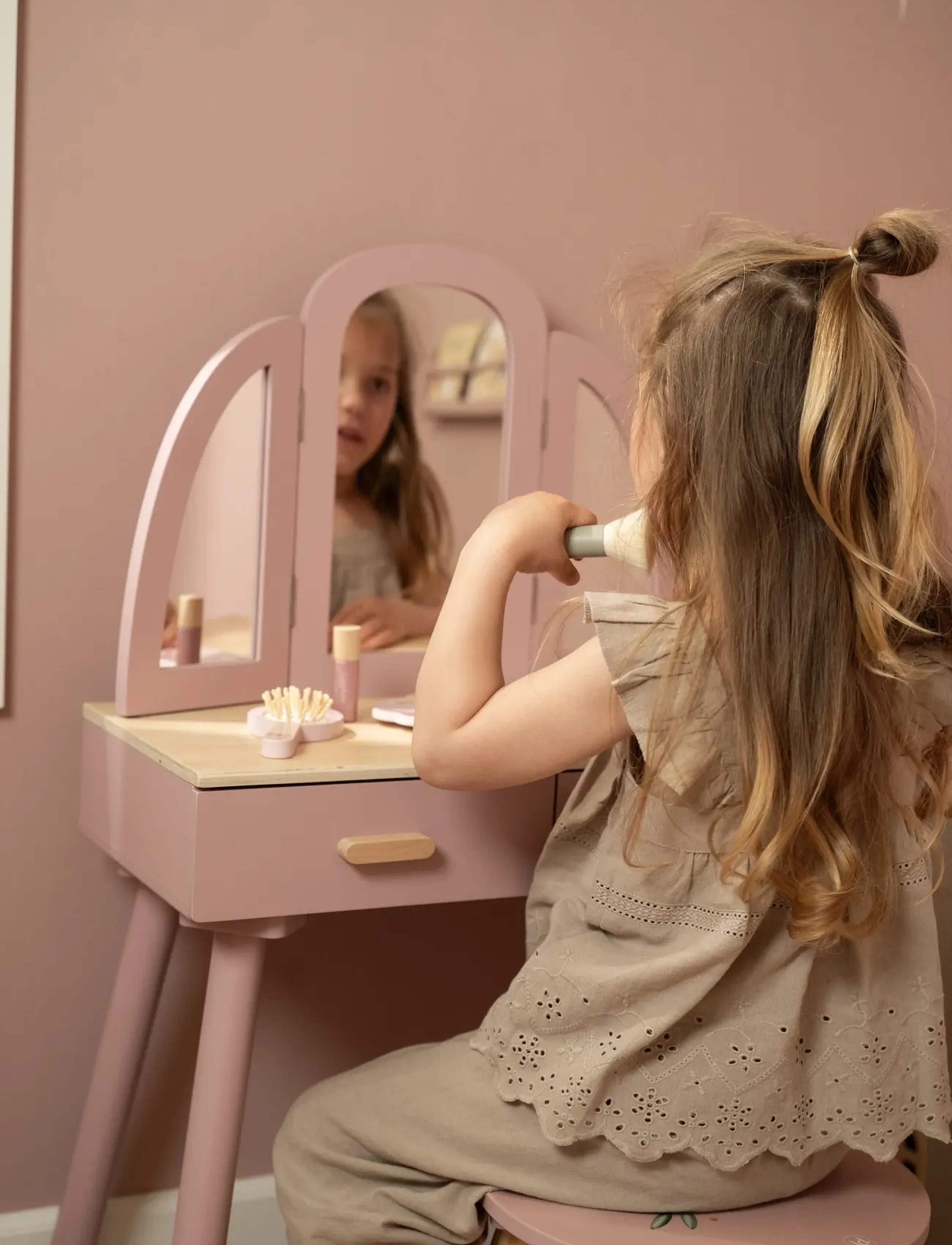 Little Dutch - Vanity table - foregive makeup & tilbehør - pink - 5