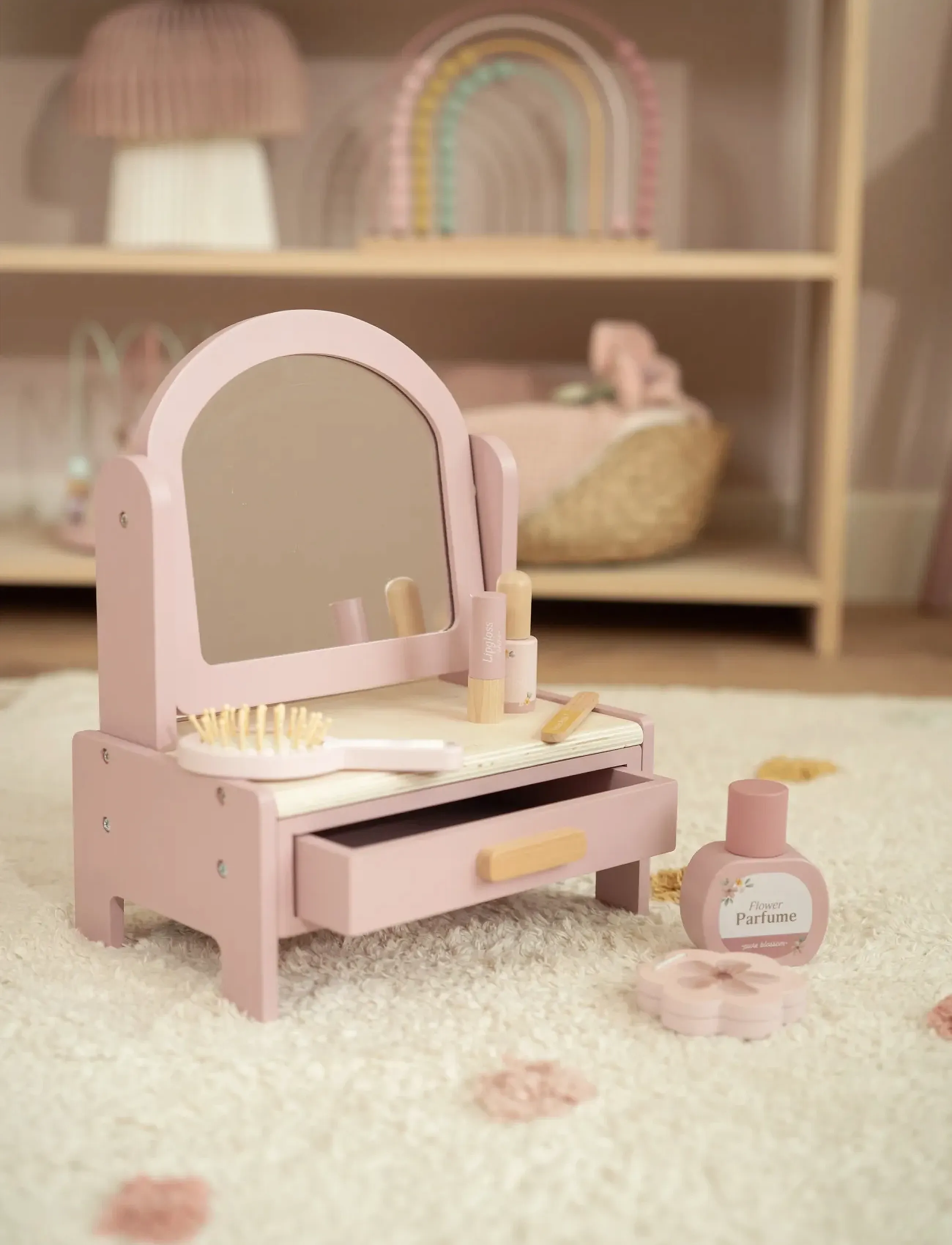 Little Dutch Little Dutch - Vanity Table Small Fsc, One Size, Pink, Rollespil > Falsk Makeup Og Tilbehør, Børn