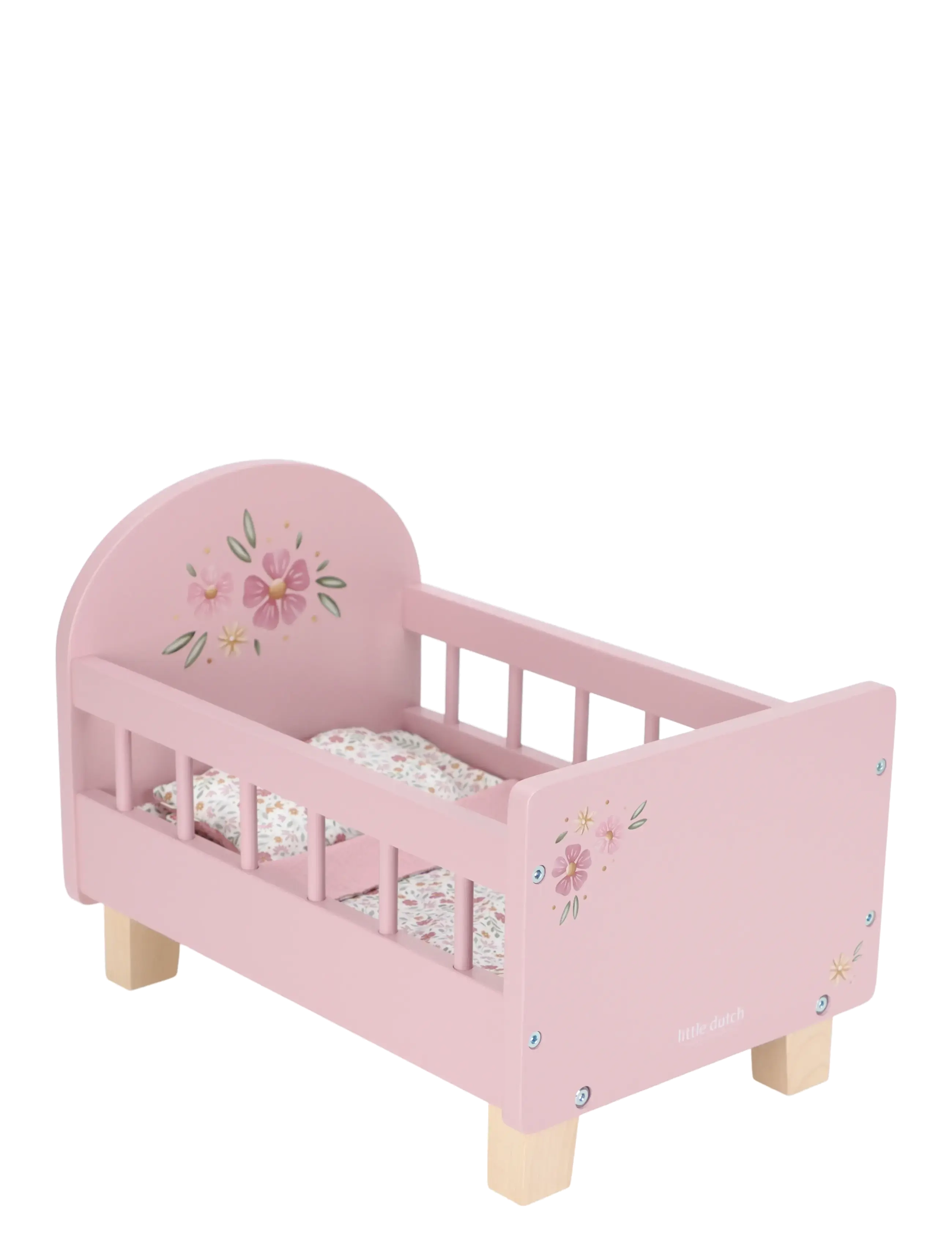 Little Dutch - Little Dutch - Doll bed FSC with textiles - dukker & tilbehør - pink - 2