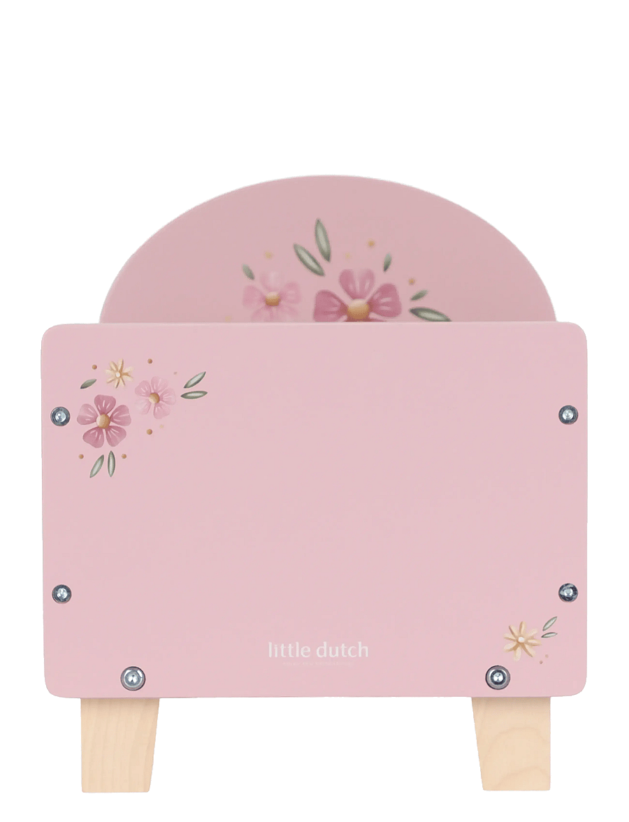 Little Dutch - Little Dutch - Doll bed FSC with textiles - dukkesenge - pink - 3