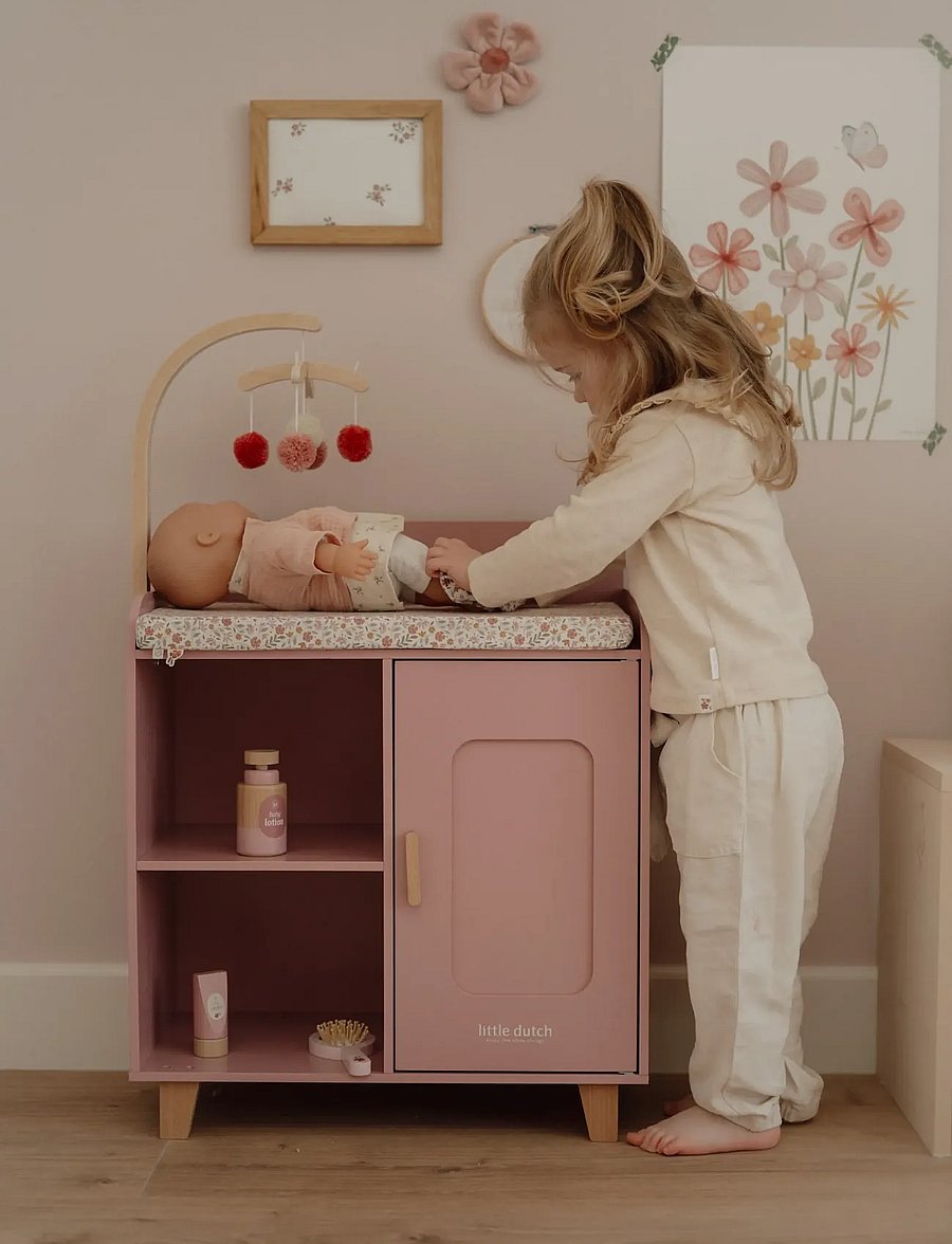 Little Dutch - Baby commode - marknadsstånd - pink - 0