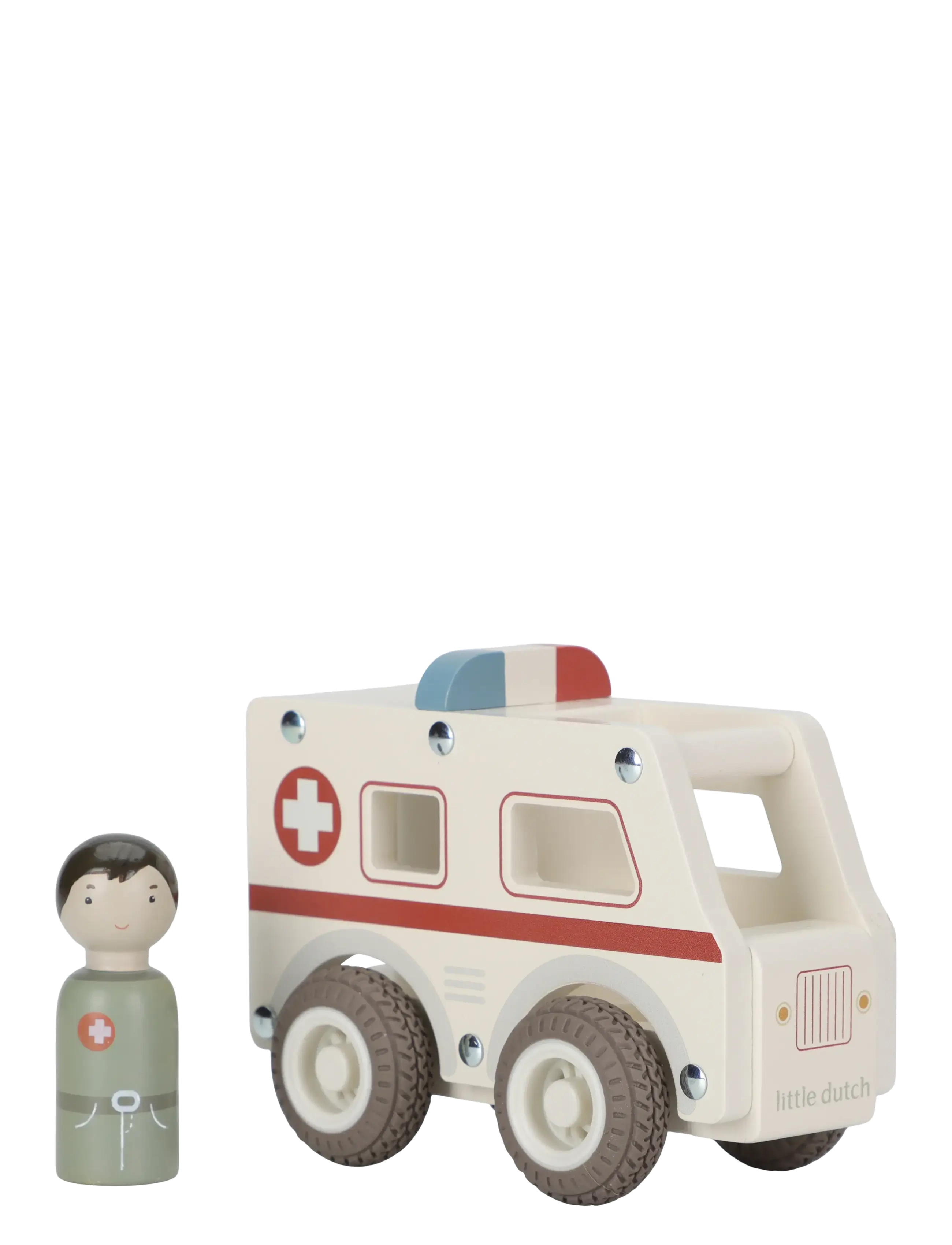 Little Dutch Little Dutch - Ambulance w/1 pegdoll FSC - Žaislinės mašinėlės - WHITE / white