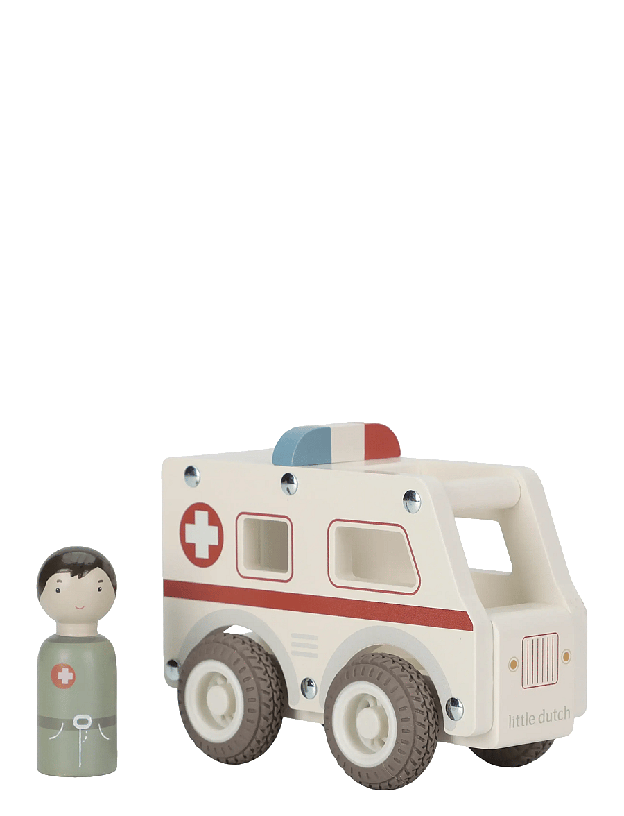 Little Dutch - Little Dutch - Ambulance w/1 pegdoll FSC - ambulanser - white - 1