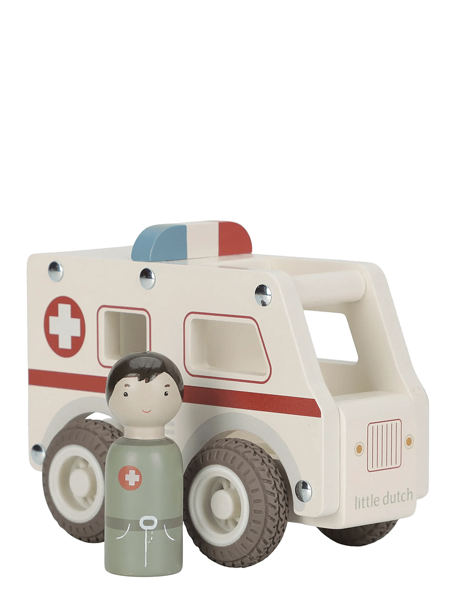 Little Dutch - Little Dutch - Ambulance w/1 pegdoll FSC - ambulanser - white - 3