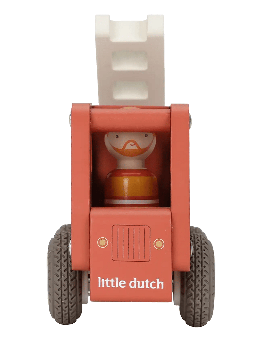 Little Dutch - Little Dutch - Firetruck w/1 pegdoll FSC - brandbilar - red - 2
