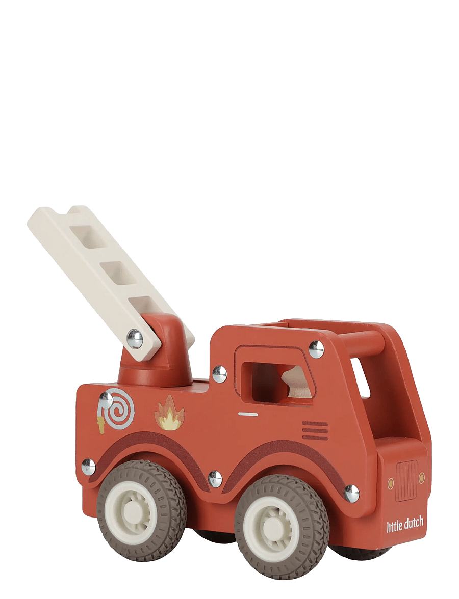 Little Dutch - Little Dutch - Firetruck w/1 pegdoll FSC - brandbilar - red - 3