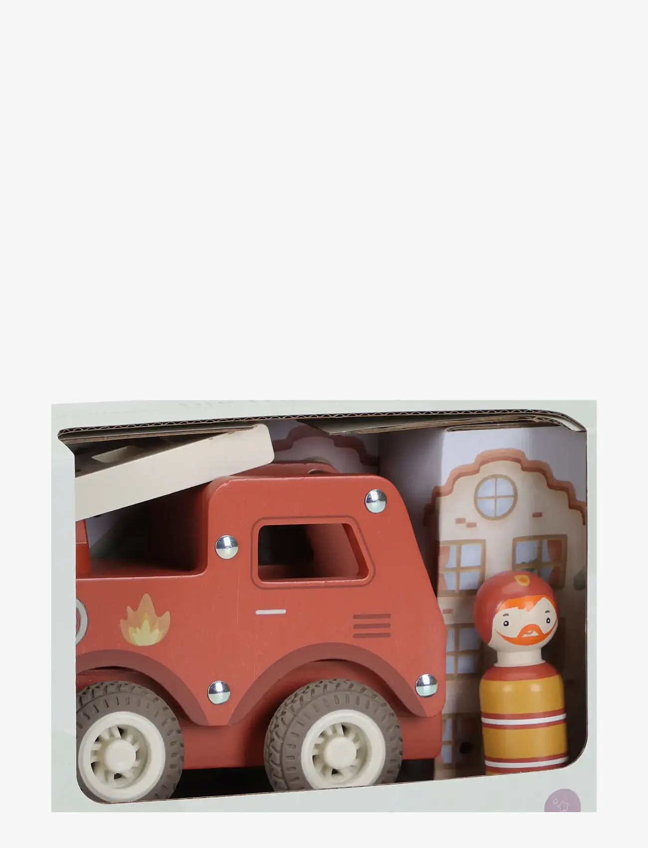 Little Dutch - Little Dutch - Firetruck w/1 pegdoll FSC - brandbiler - red - 4