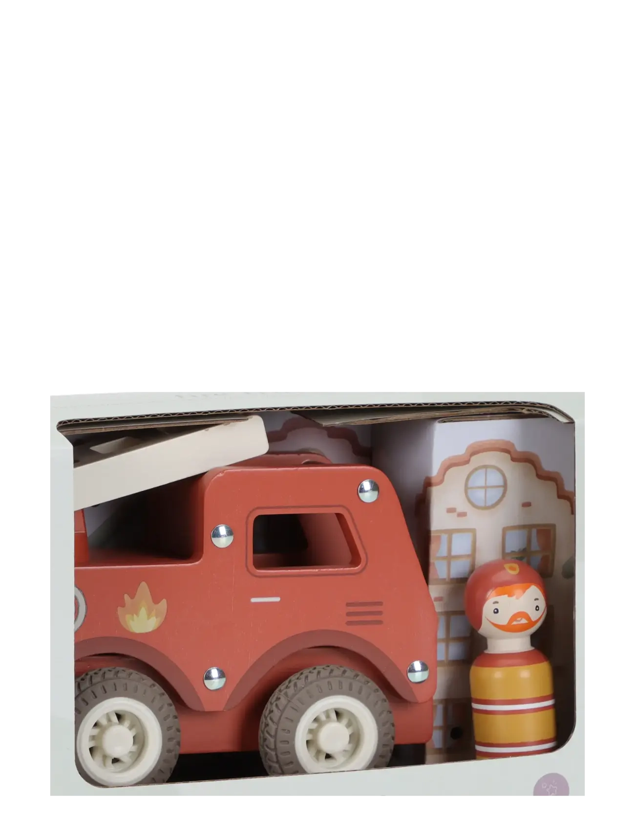 Little Dutch - Little Dutch - Firetruck w/1 pegdoll FSC - brandbiler - red - 4
