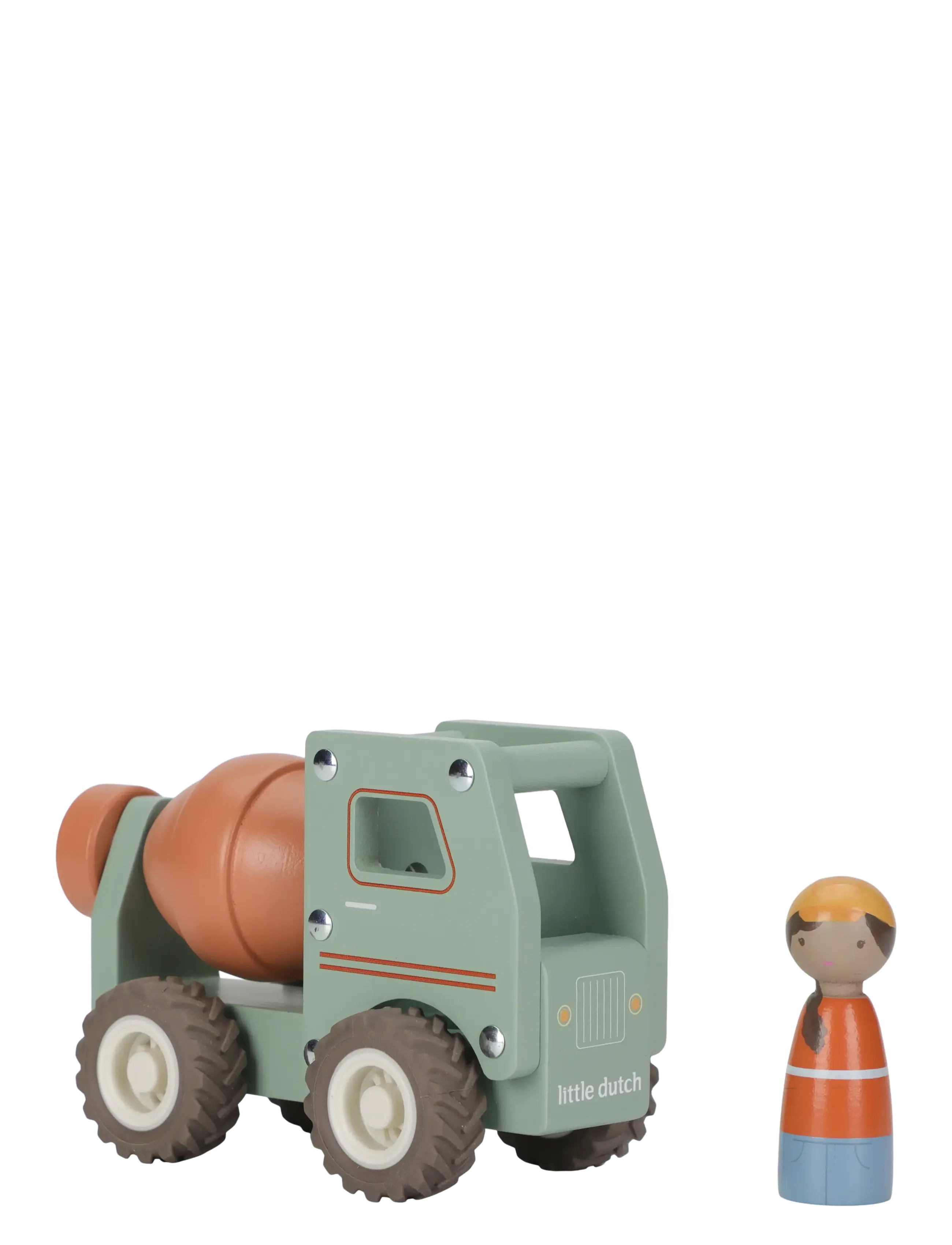 Little Dutch Little Dutch - Cement truck w/1 pegdoll FSC - Byggmaskiner - GREEN / green